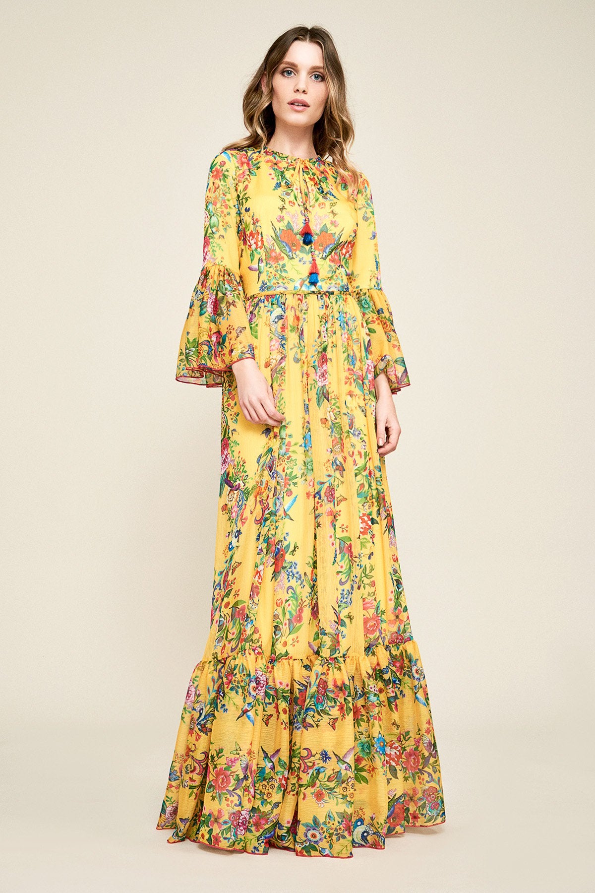 Tadashi Shoji - August Crinkle Chiffon Gown