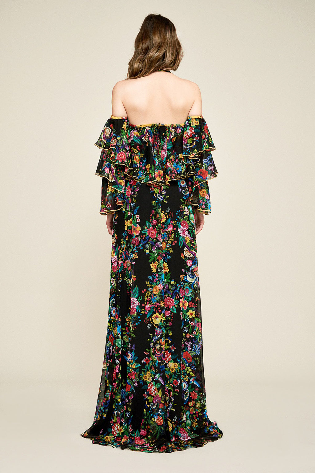 Tadashi Shoji - Sunniva Crinkle Chiffon Gown