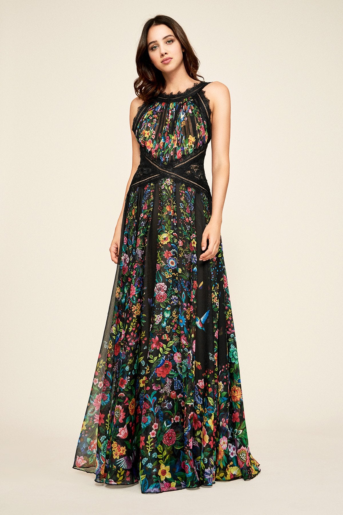 Tadashi Shoji - Carissa Floral Print Halter Gown