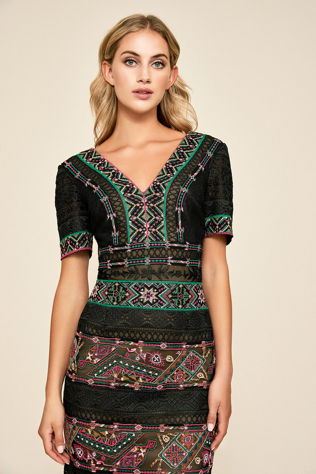Tadashi Shoji - Merce Embroidered Dress