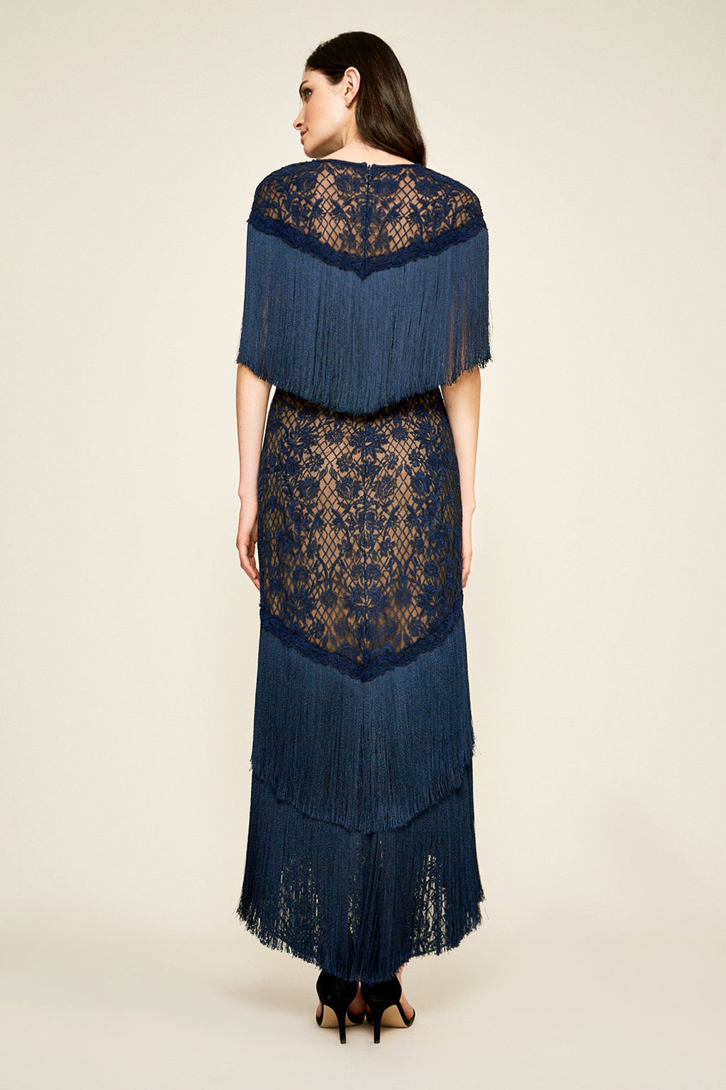 Tadashi Shoji - Twila Fringe Mid-Dress