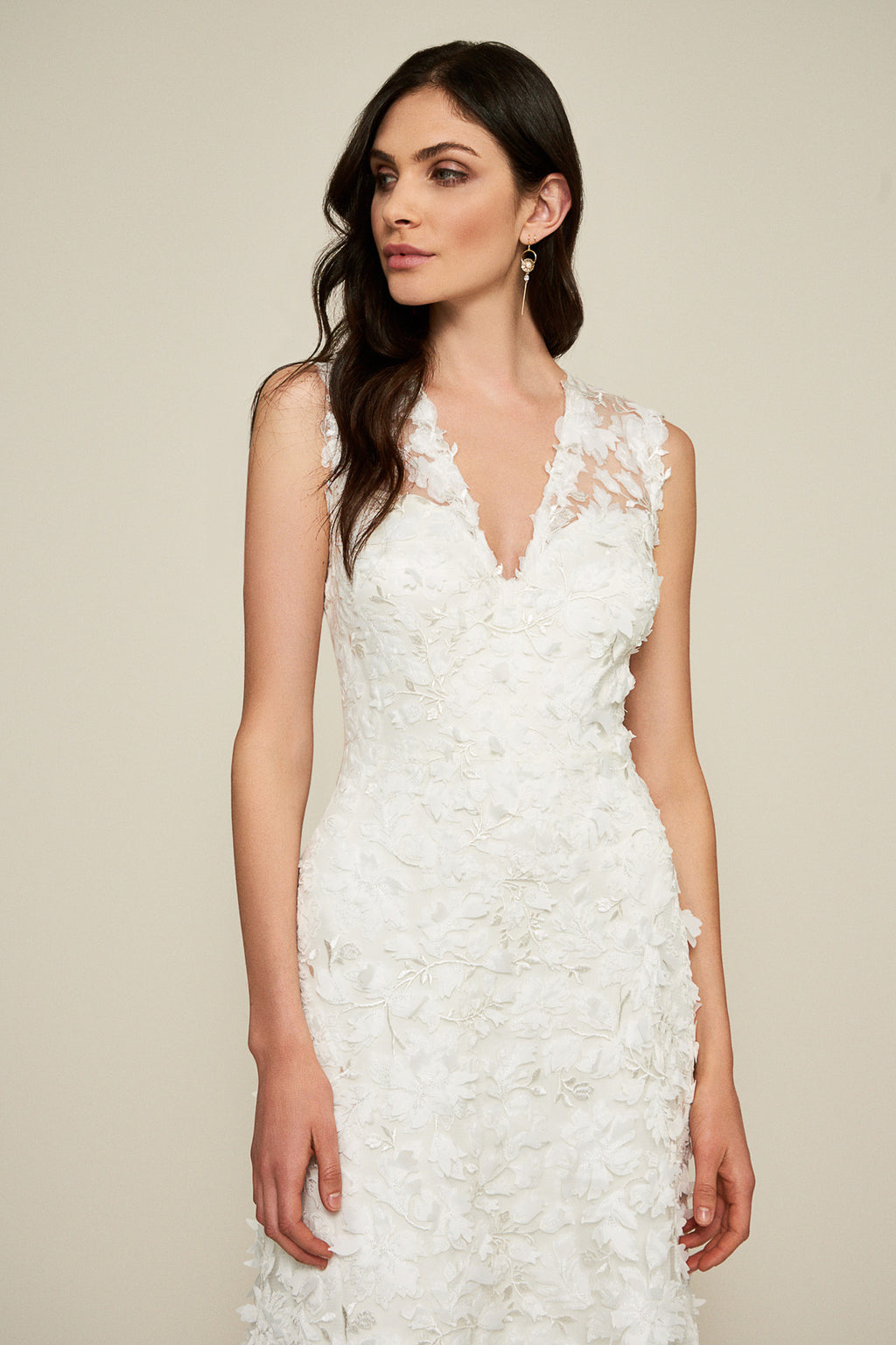 Tadashi Shoji - Nissi Sleeveless Floral Appliqu_ Gown