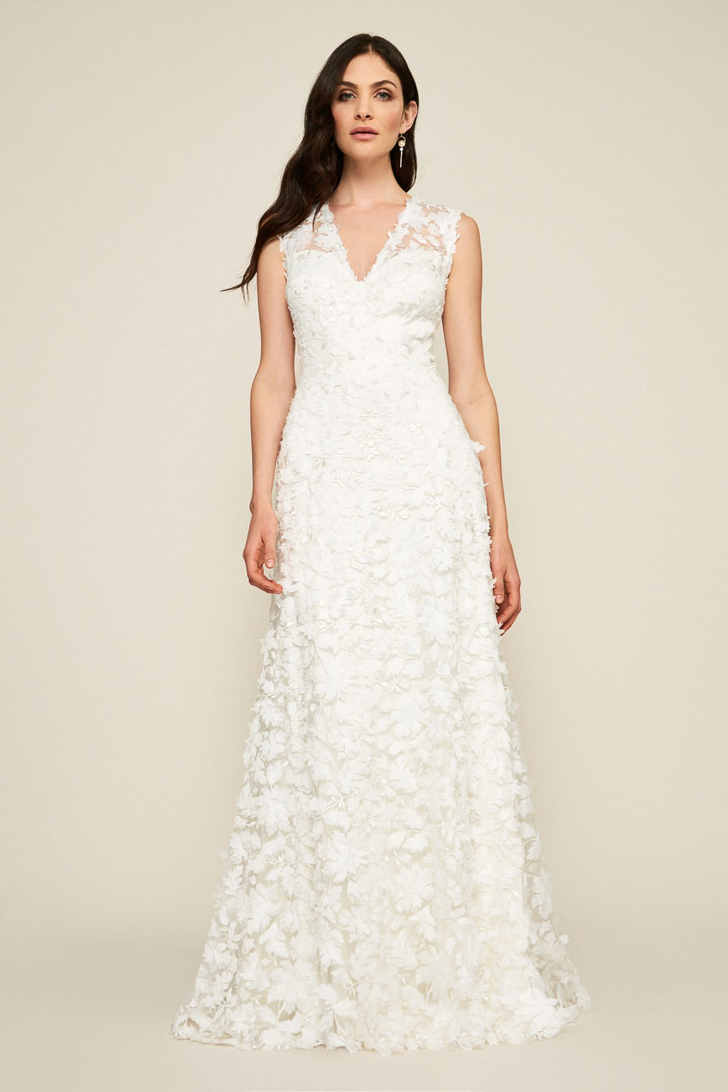 Tadashi Shoji - Nissi Sleeveless Floral Appliqué Gown