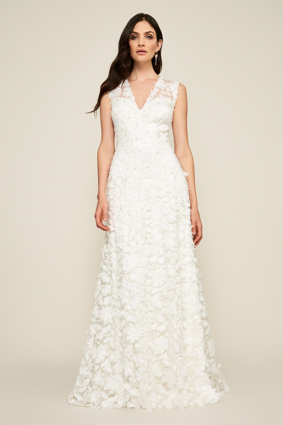 Tadashi Shoji - Nissi Sleeveless Floral Appliqué Gown