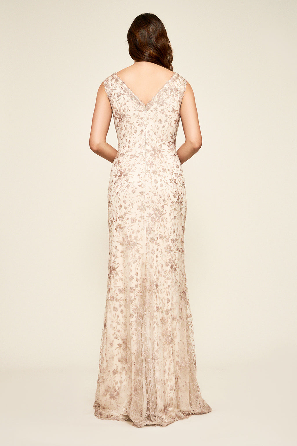 Tadashi Shoji - Chiron Metallic Embroidered Lace Gown