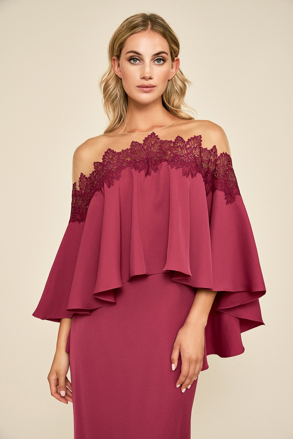 Eartha Off-The-Shoulder Crepe Gown