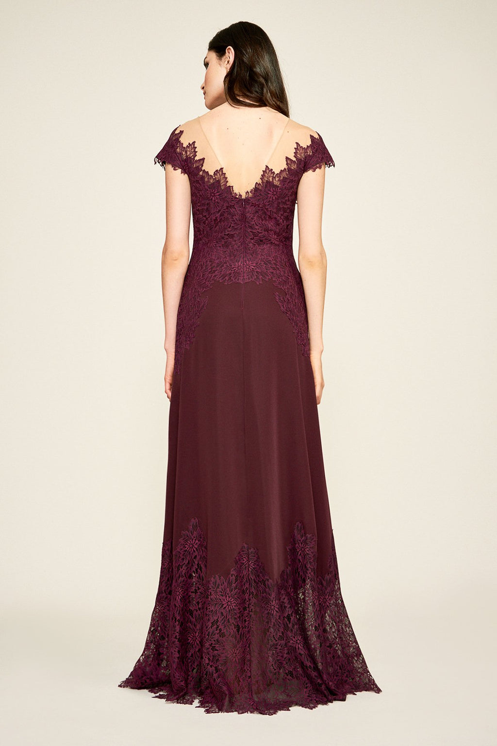 Tadashi Shoji - Olivine Lace Crepe Gown