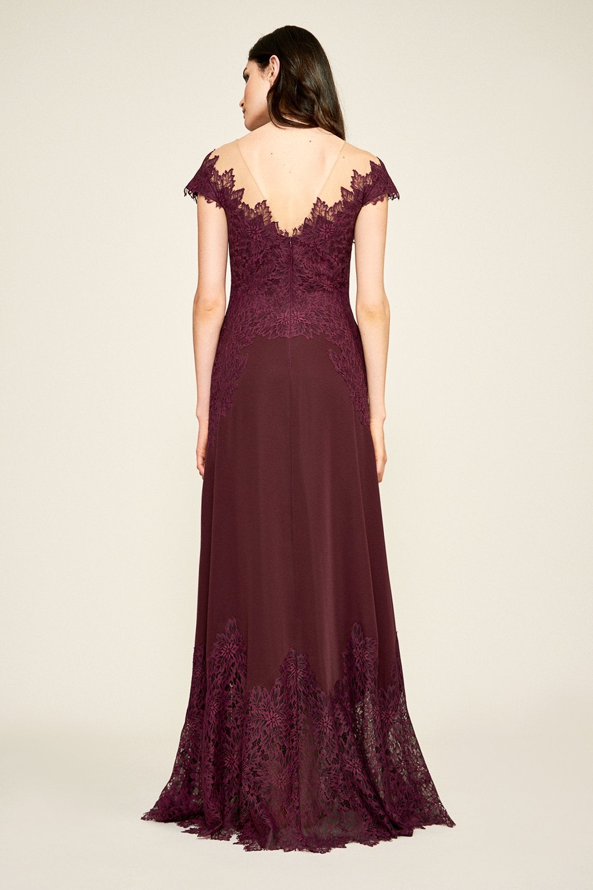 Tadashi Shoji - Olivine Lace Crepe Gown