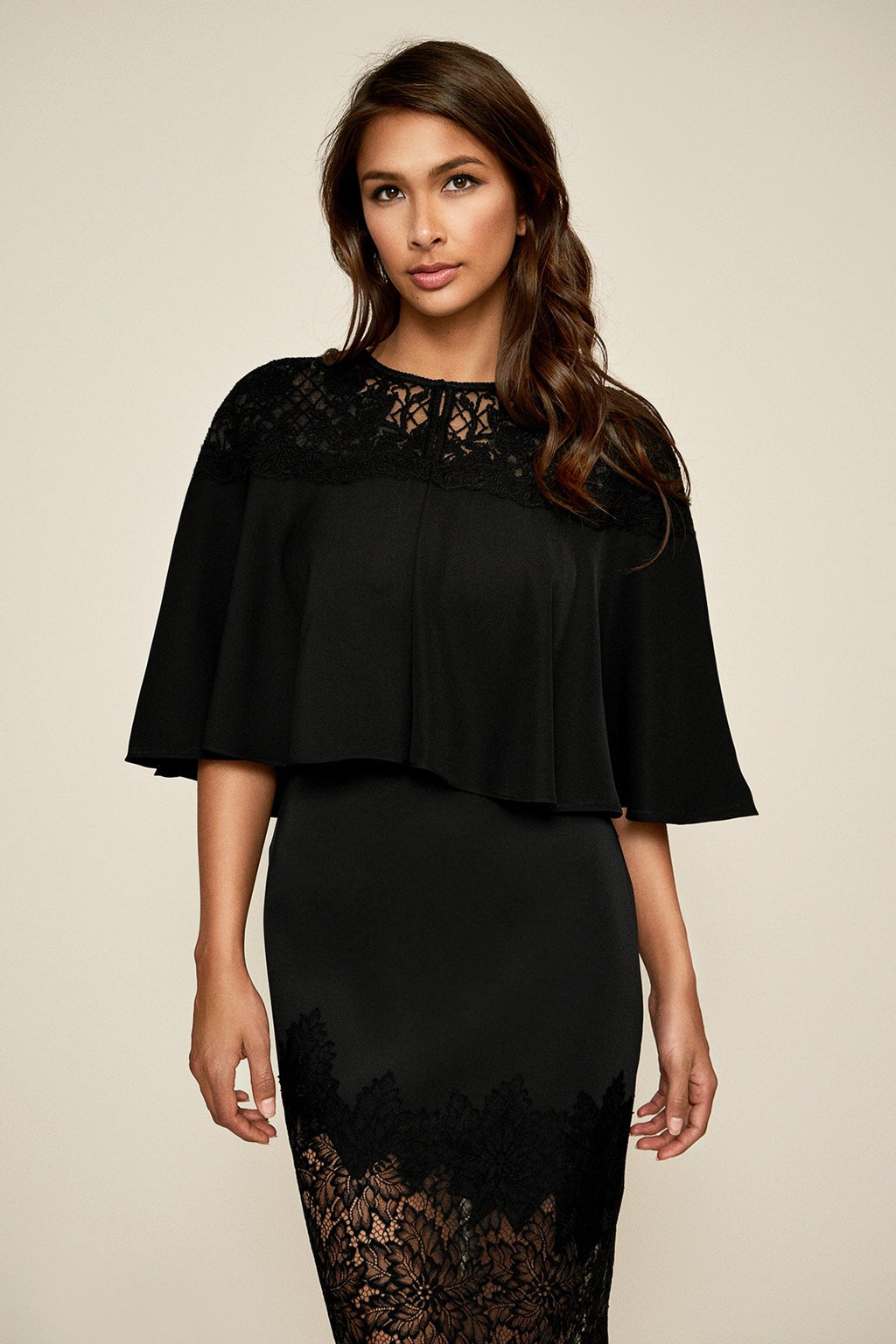 Tadashi Shoji - Deja Crepe Capelet