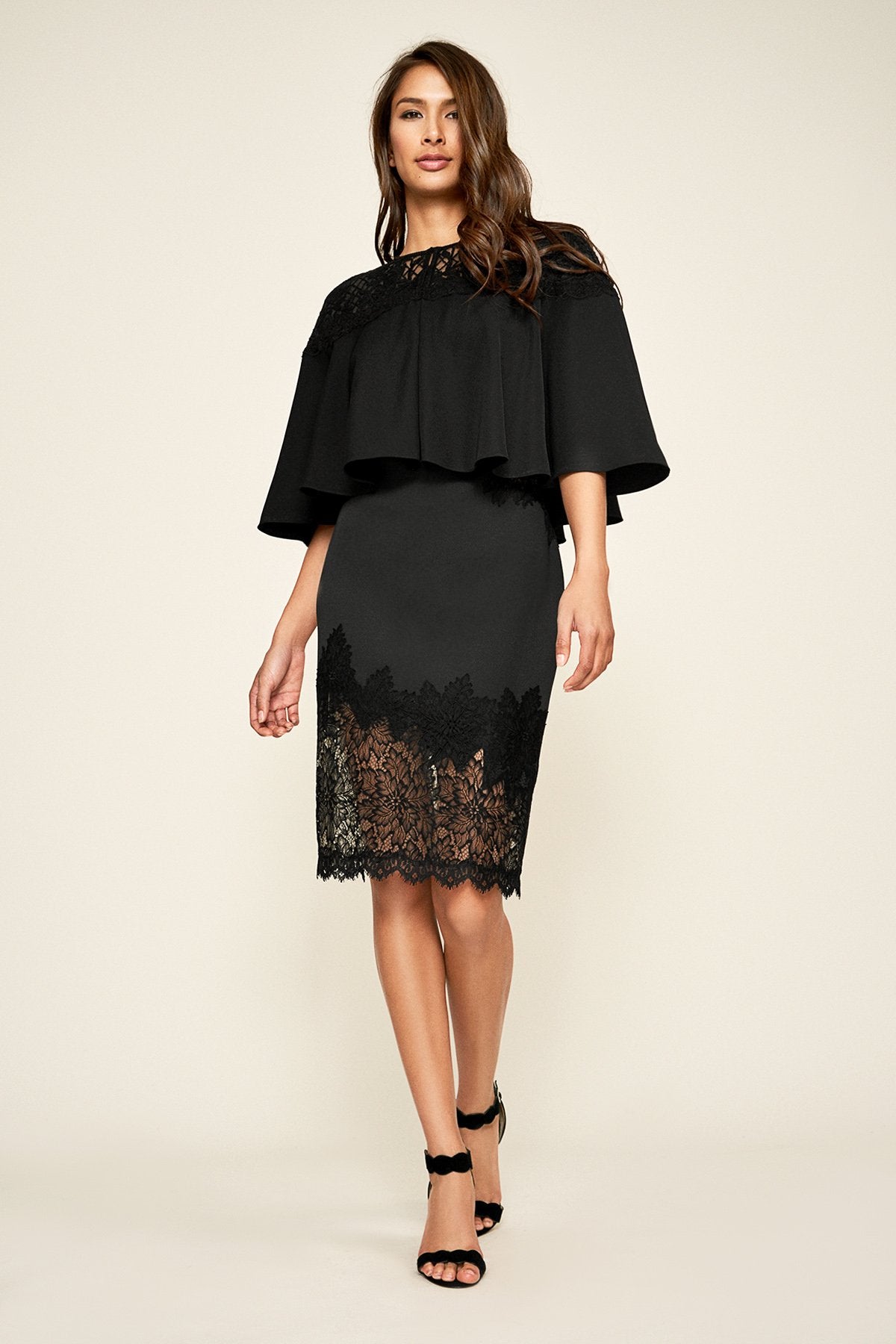 Tadashi Shoji - Deja Crepe Capelet