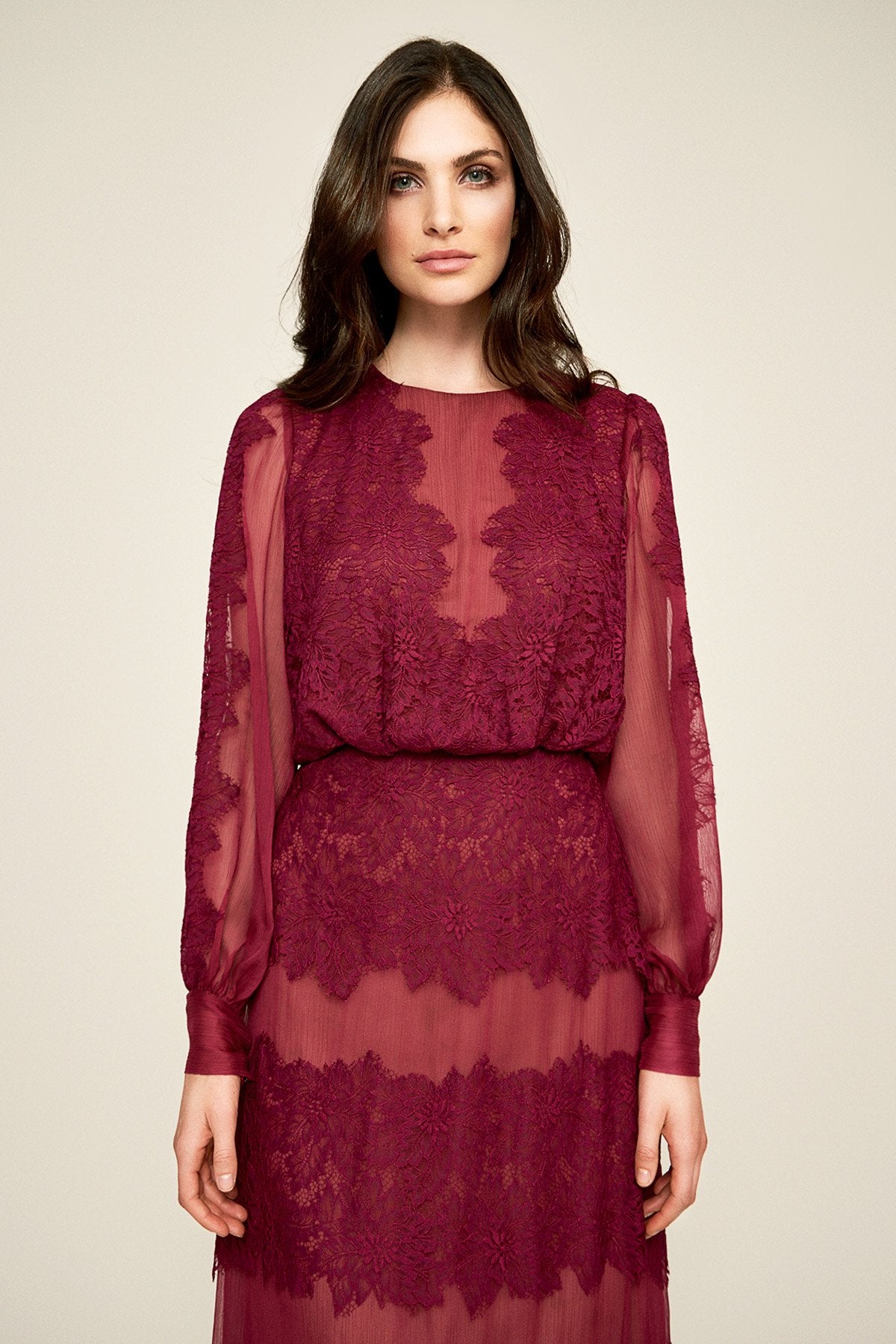 Meadow Chiffon Lace Gown