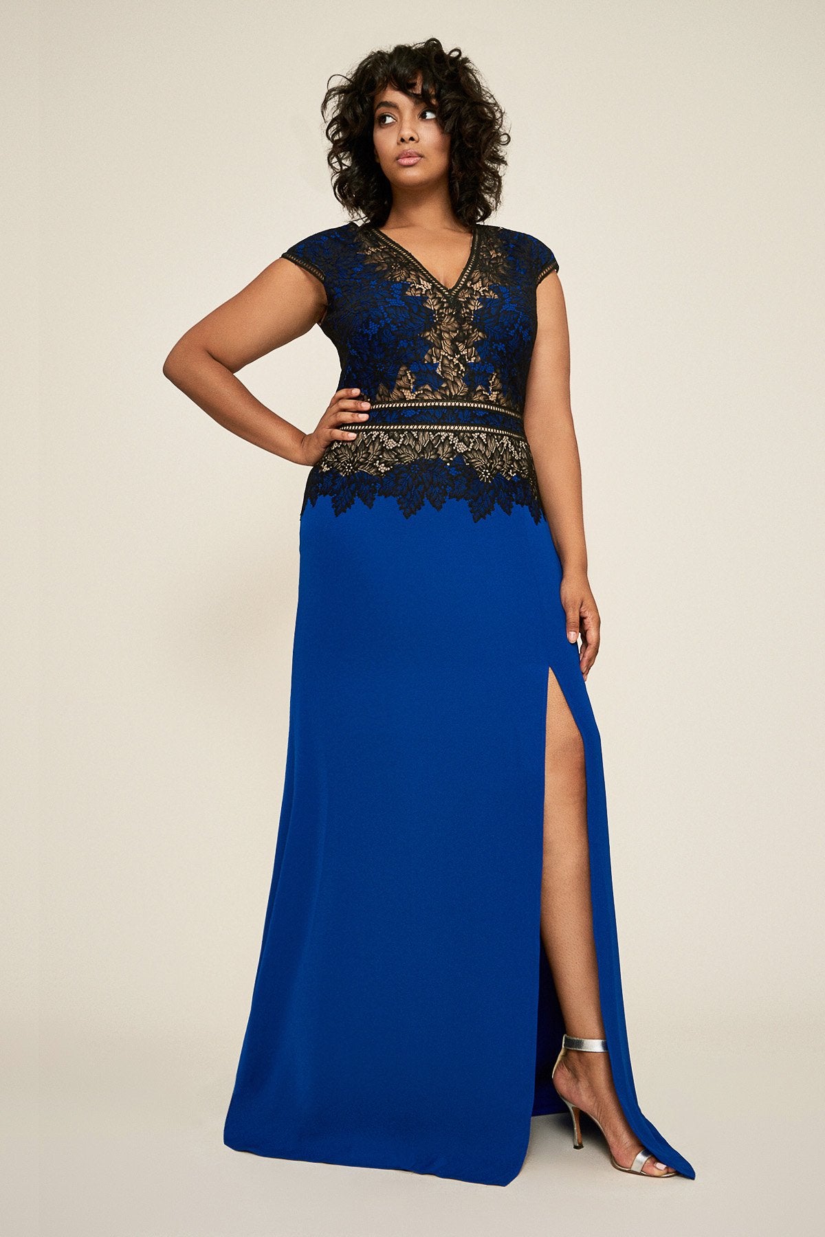 Tadashi Shoji - Violette Crepe Gown - PLUS SIZE