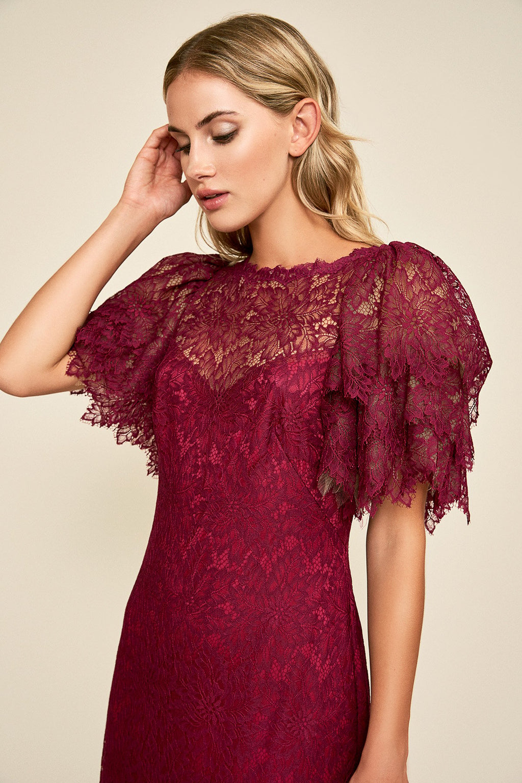 Tadashi Shoji - Kassian Leaf Lace Gown