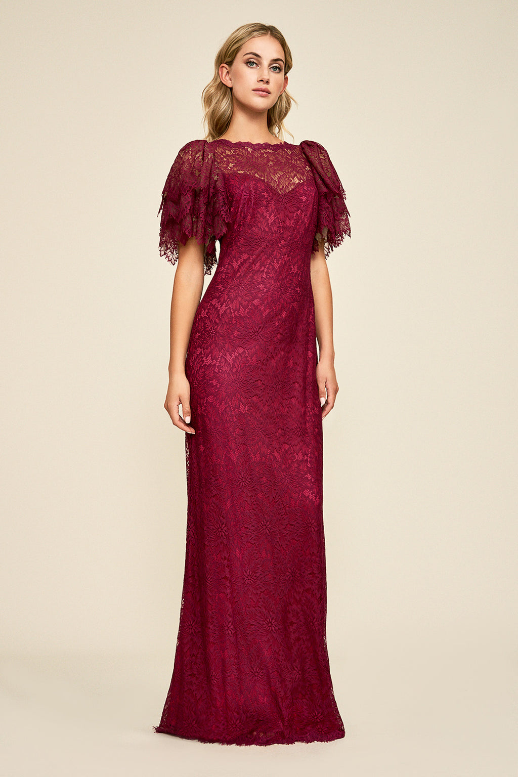 Tadashi Shoji - Kassian Leaf Lace Gown