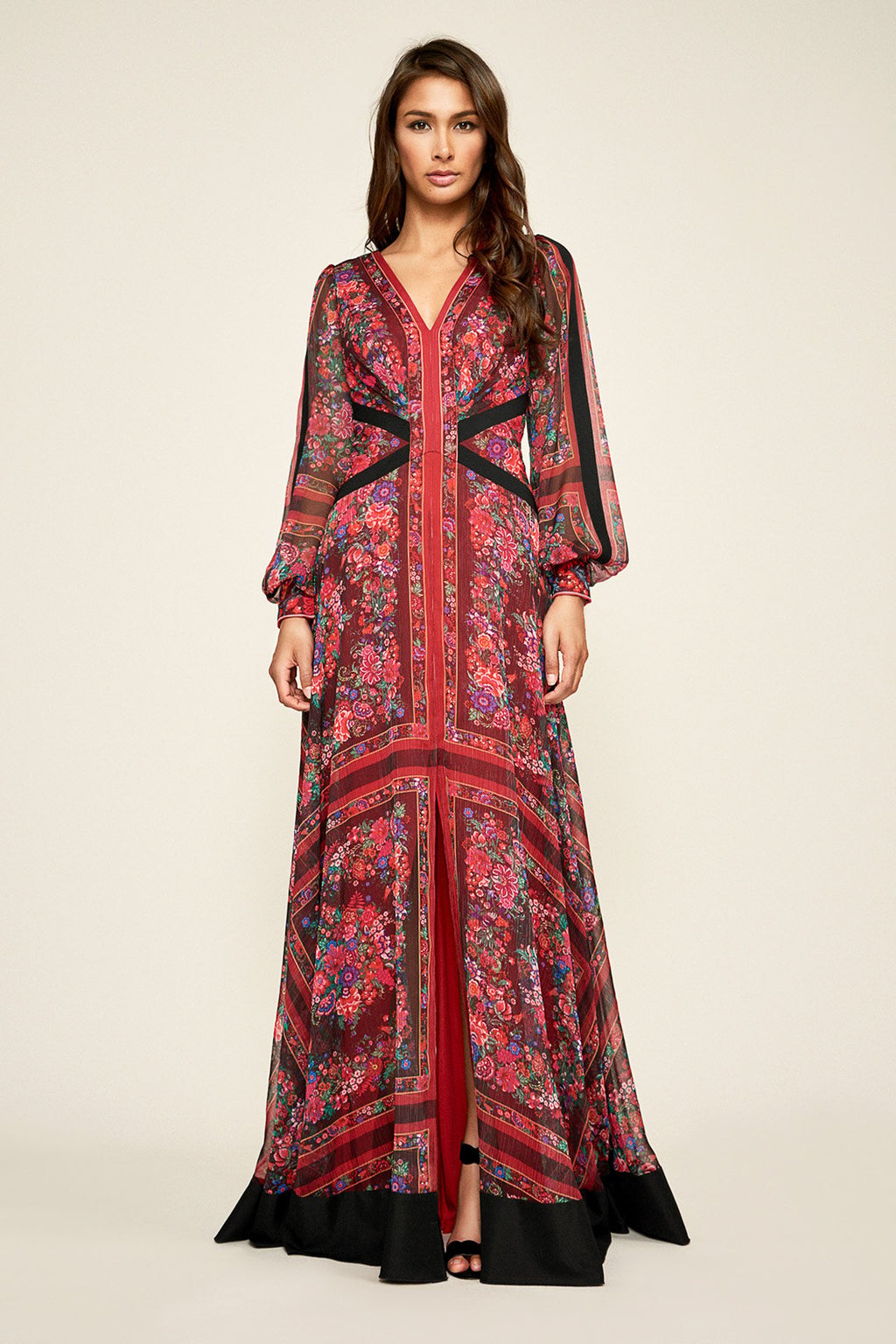 Elowen Handkerchief Print Gown