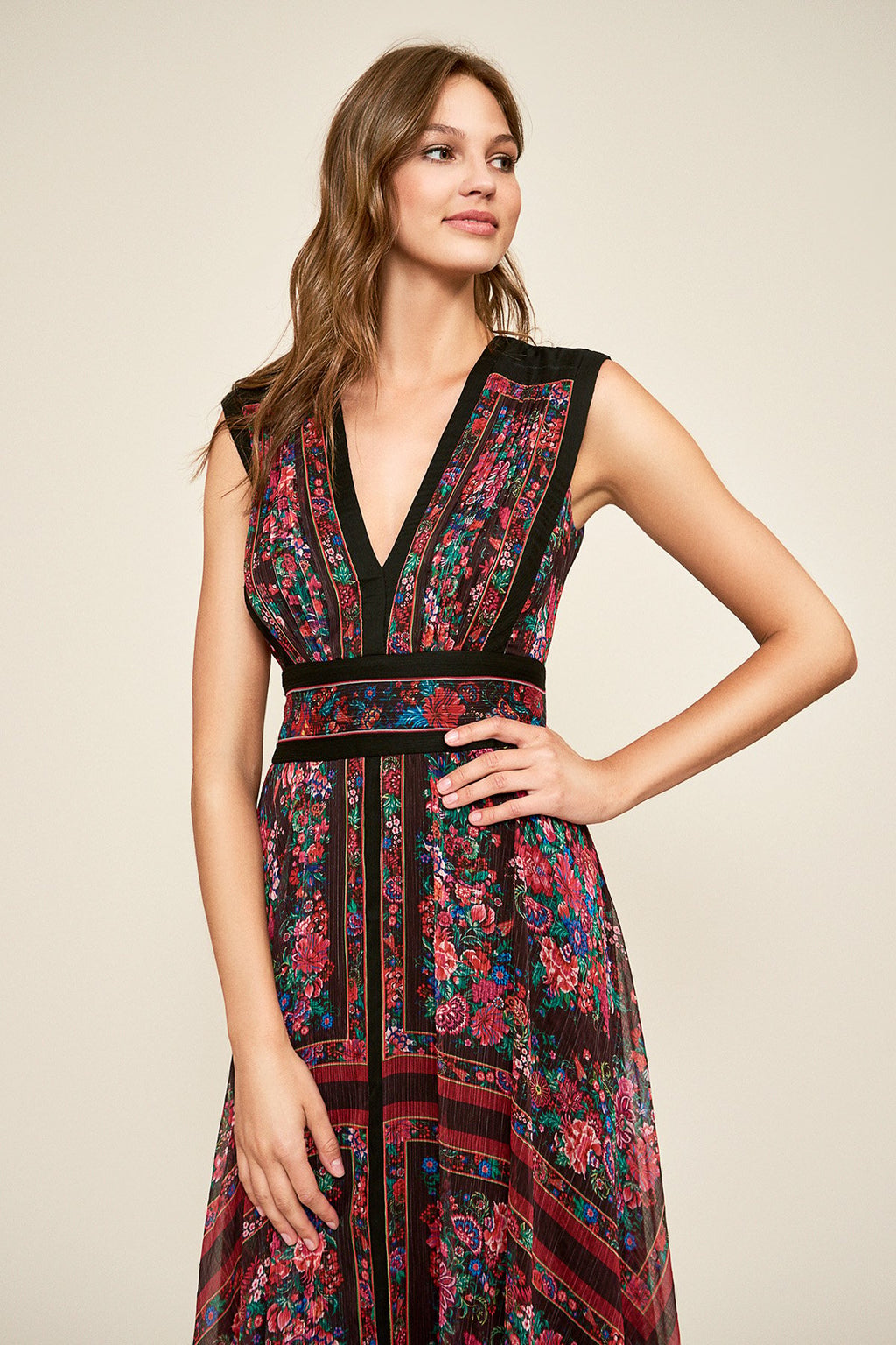 Tadashi Shoji - Anuska Printed Chiffon Gown