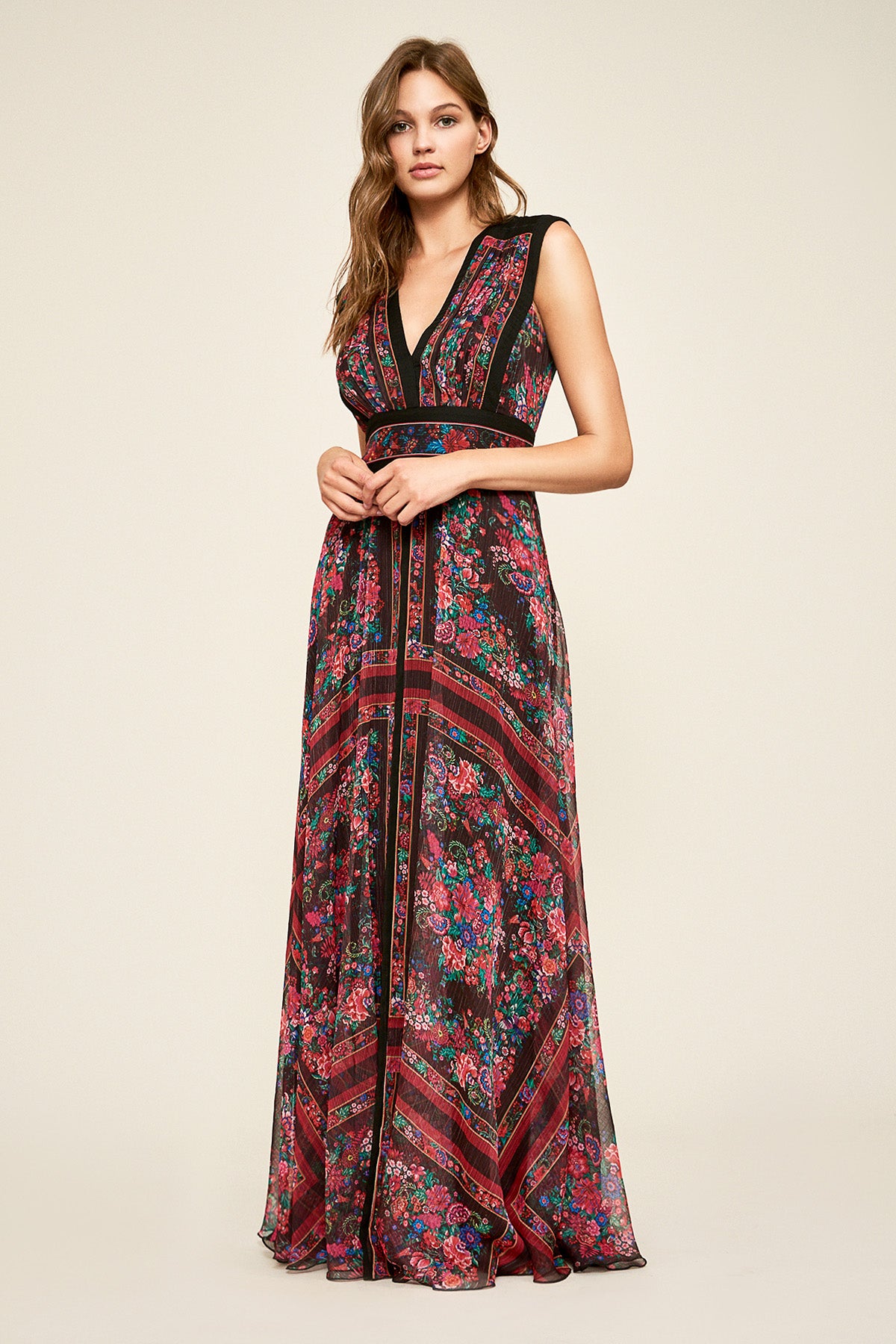Tadashi Shoji - Anuska Printed Chiffon Gown