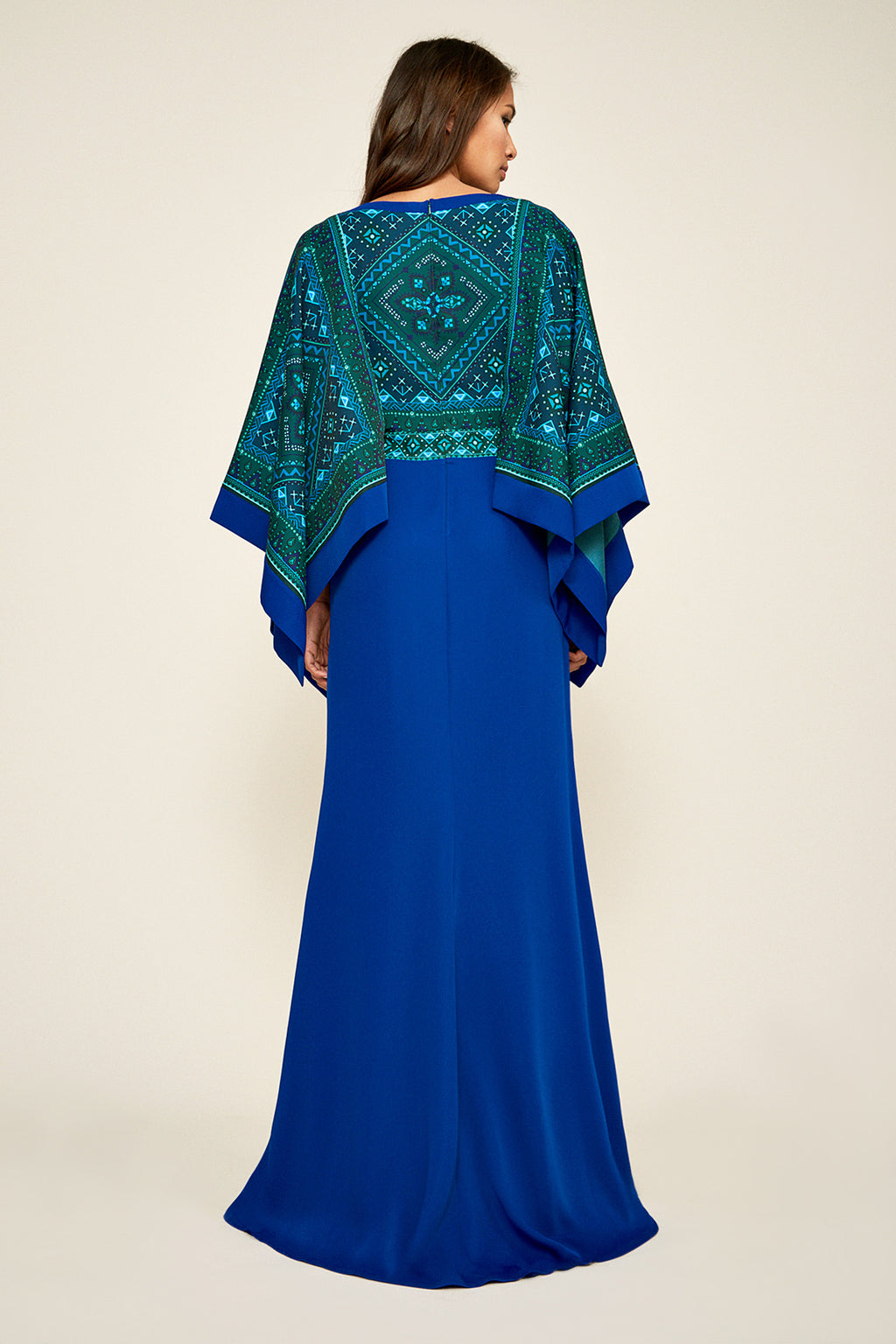 Tadashi Shoji - Jasper Handkerchief Cape Sleeve Gown