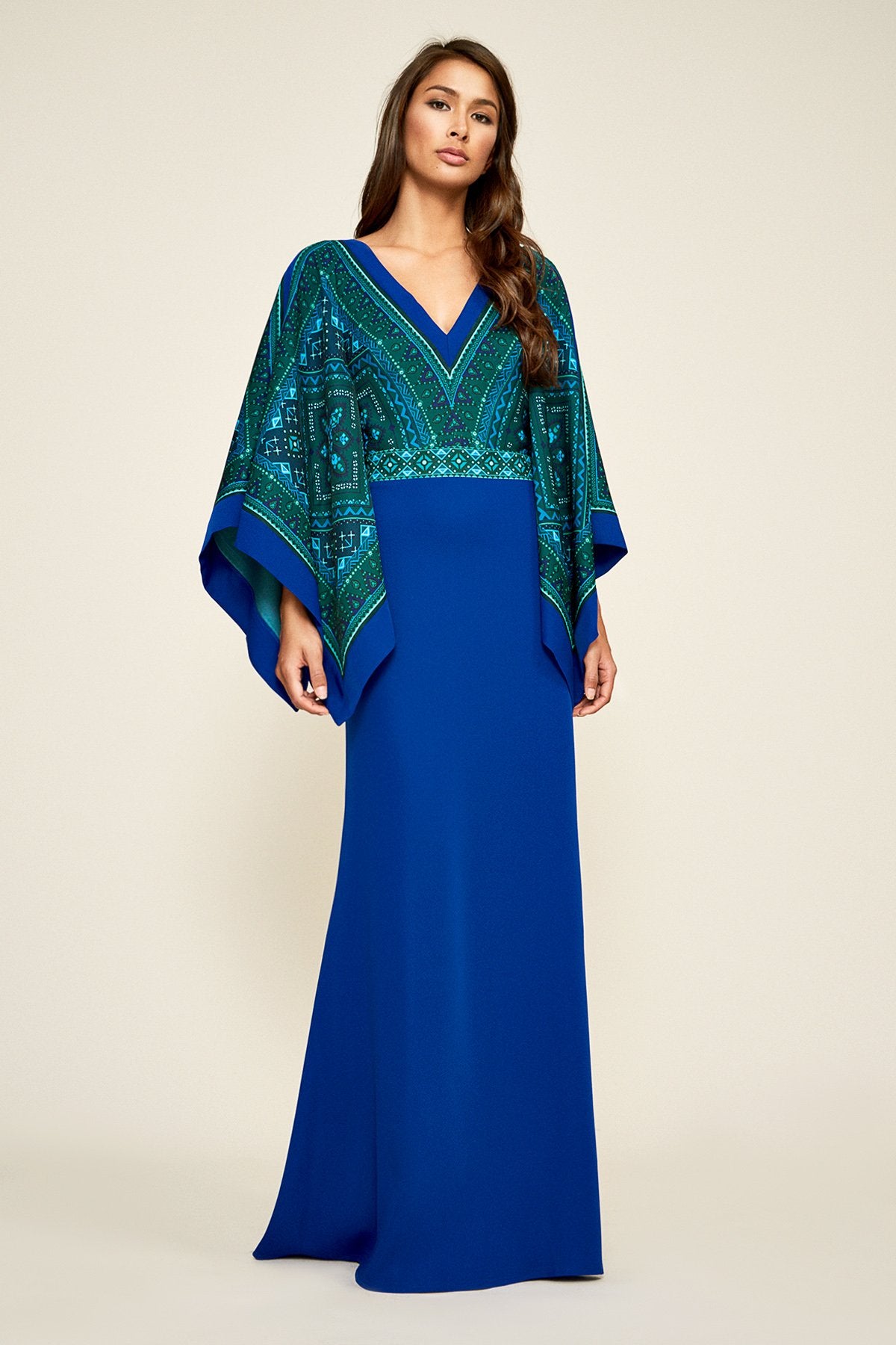 Tadashi Shoji - Jasper Handkerchief Cape Sleeve Gown