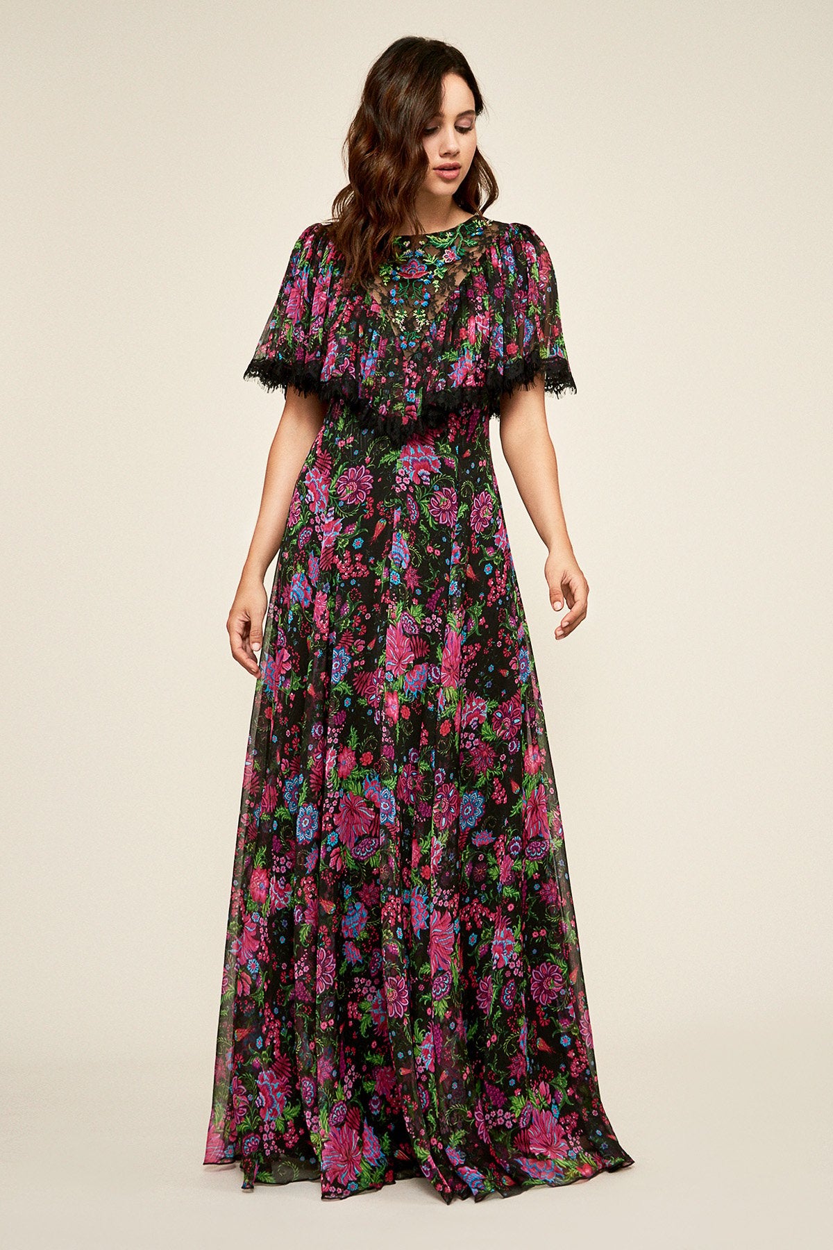 Tadashi Shoji - Marketa Crinkle Chiffon Gown