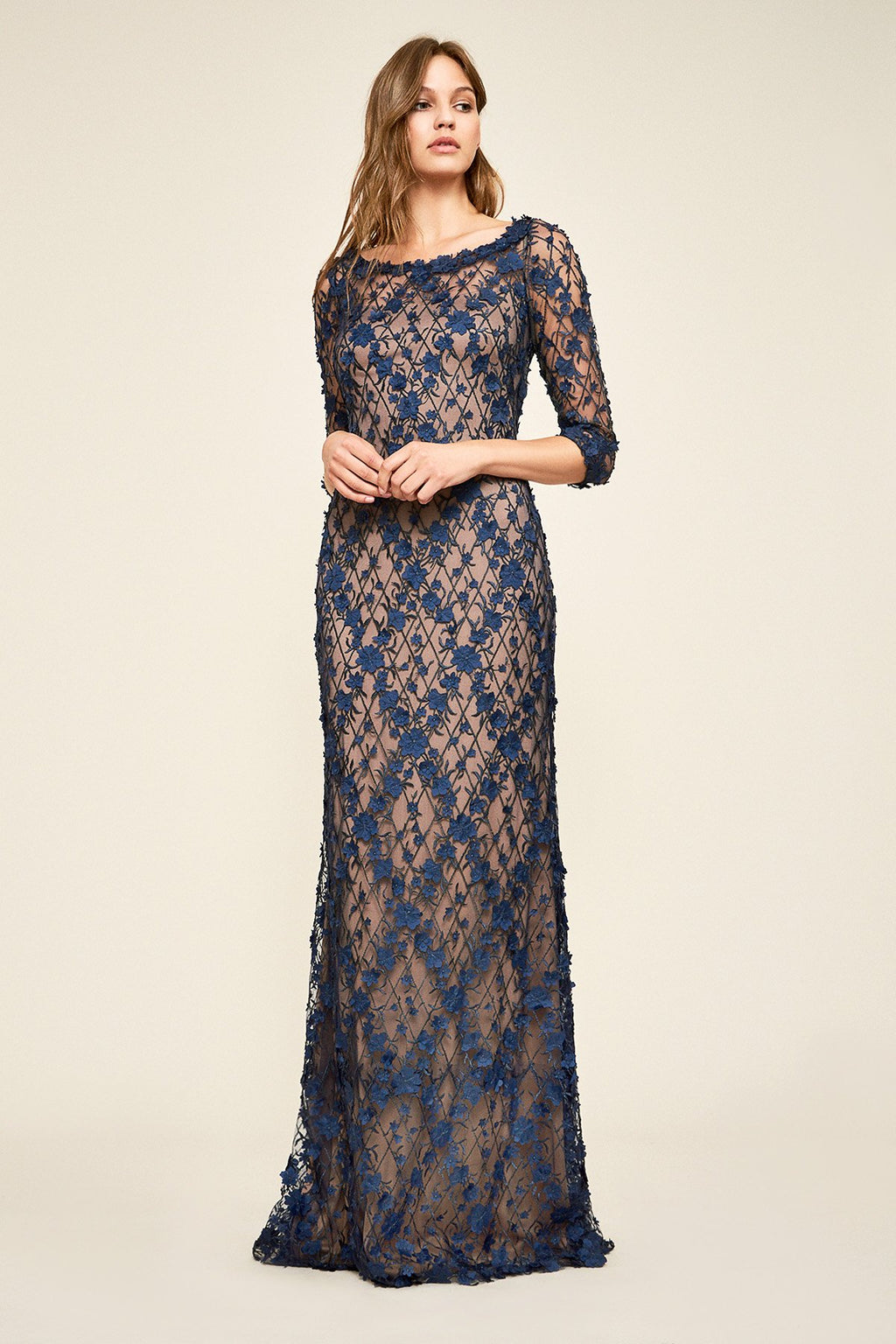 Tadashi Shoji - Story Embroidered Tulle Gown