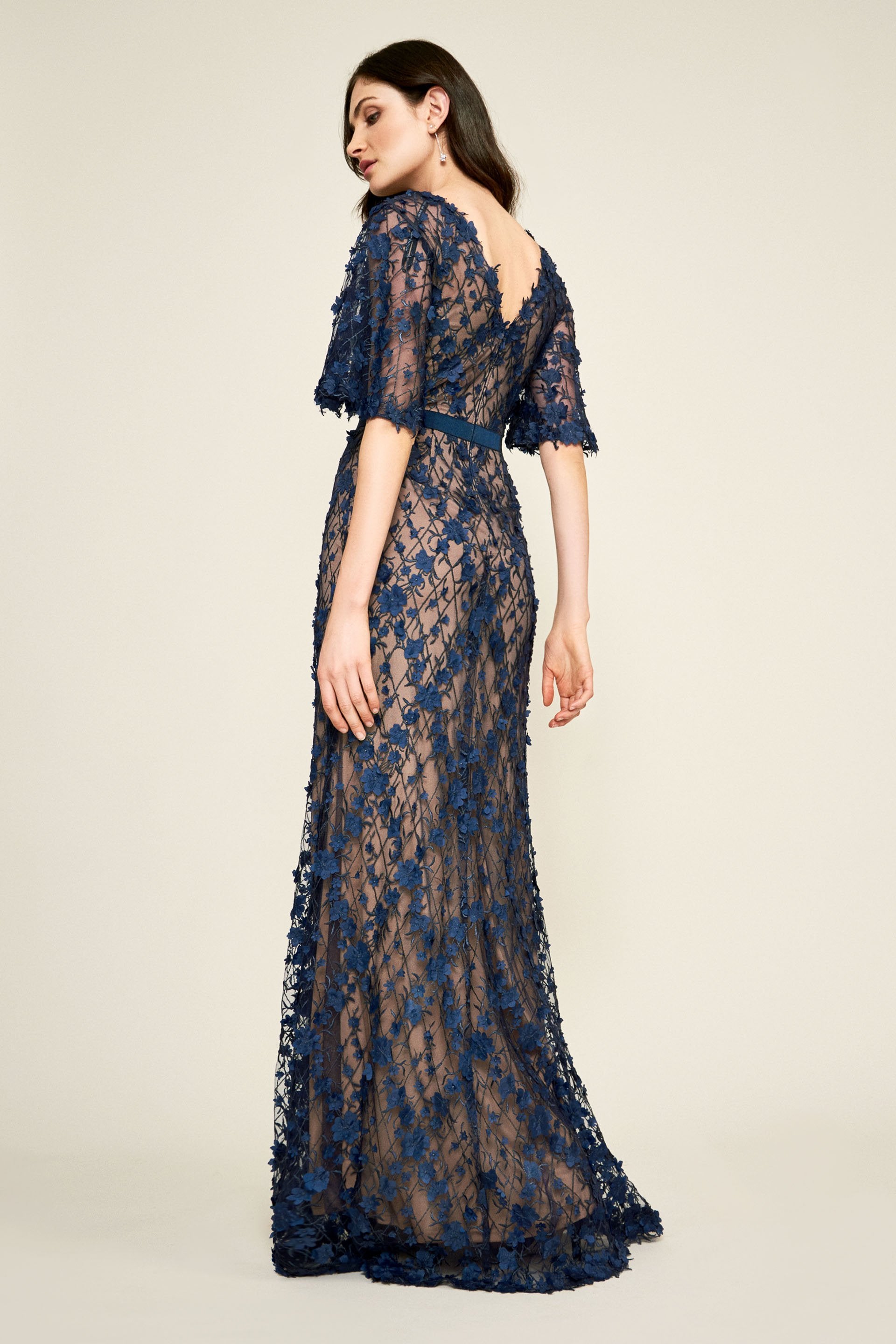 Tadashi Shoji - Coriander Embroidered Tulle Gown