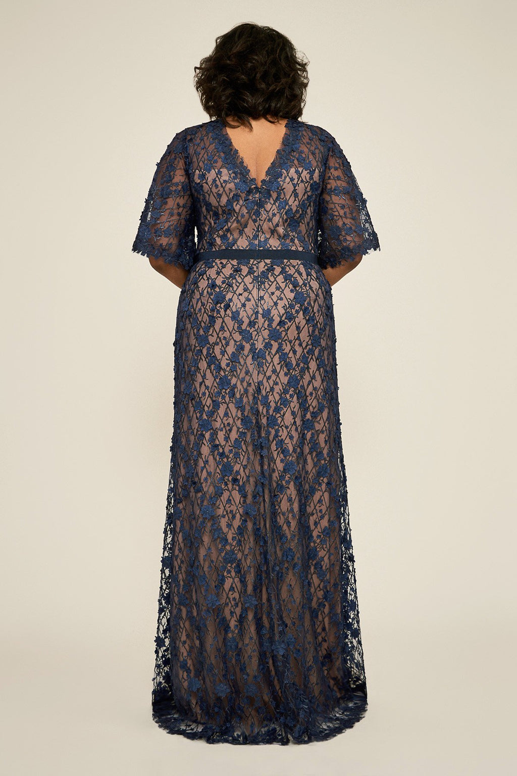 Tadashi Shoji - Coriander Embroidered Tulle Gown - PLUS SIZE