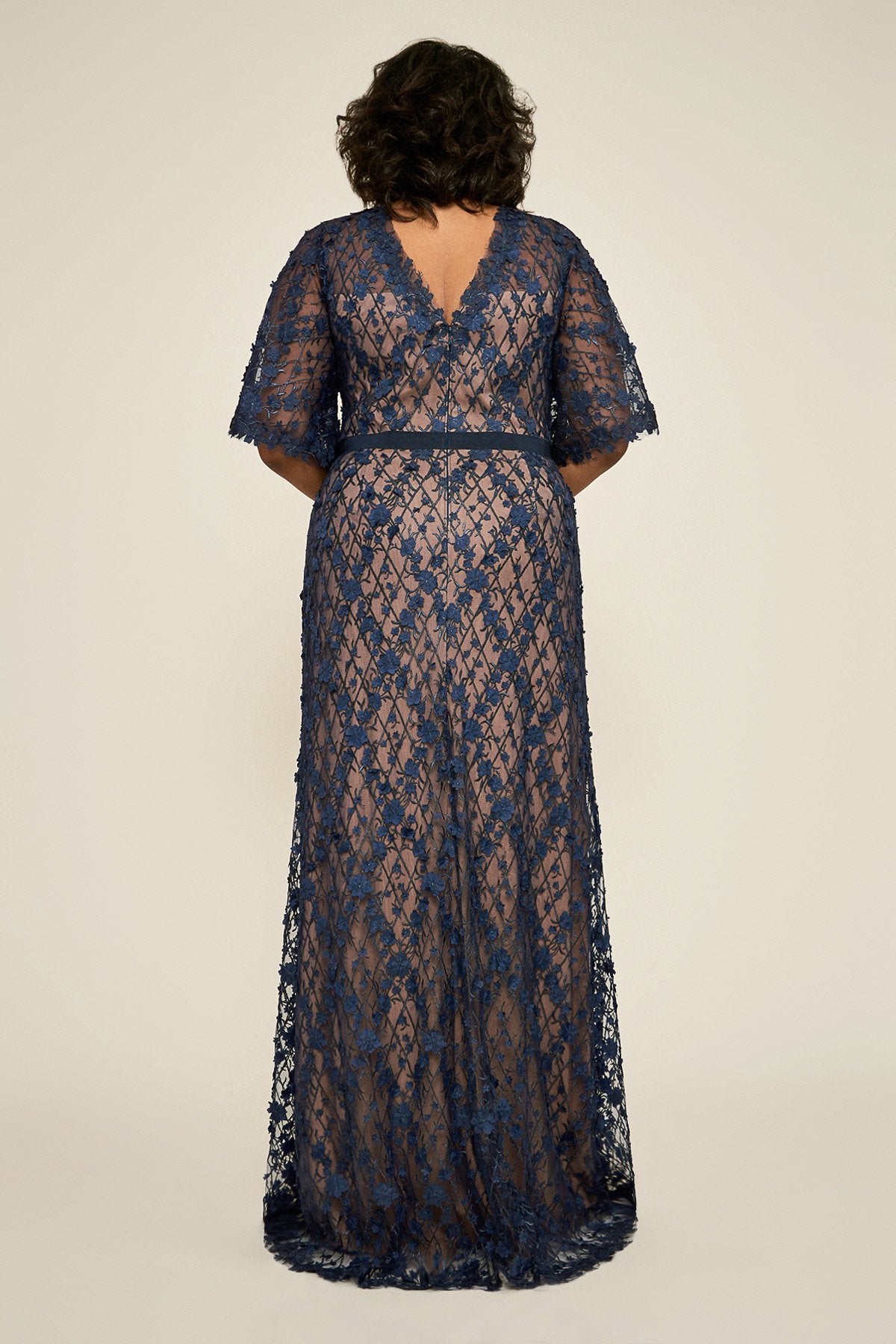Tadashi Shoji - Coriander Embroidered Tulle Gown - PLUS SIZE