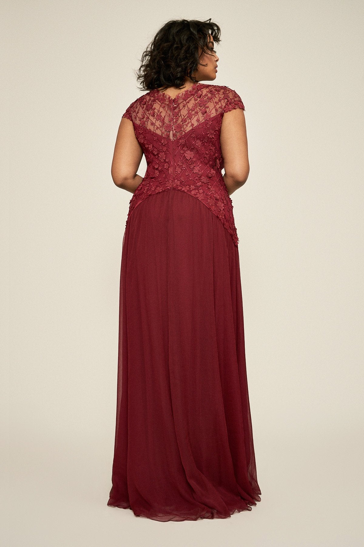 Tadashi Shoji - Zella Embroidered Gown - PLUS SIZE