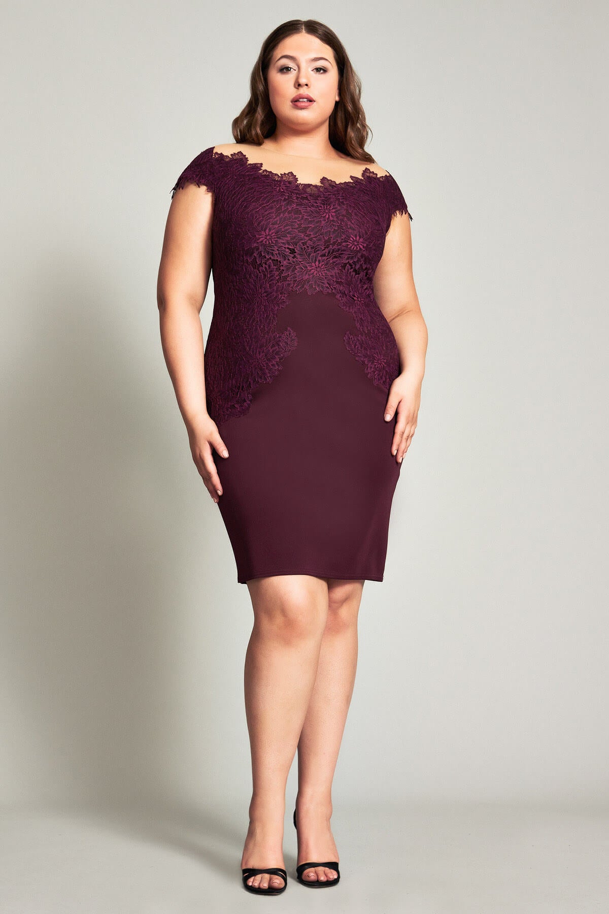 Tadashi Shoji - Olivine Lace Neoprene Dress - PLUS SIZE