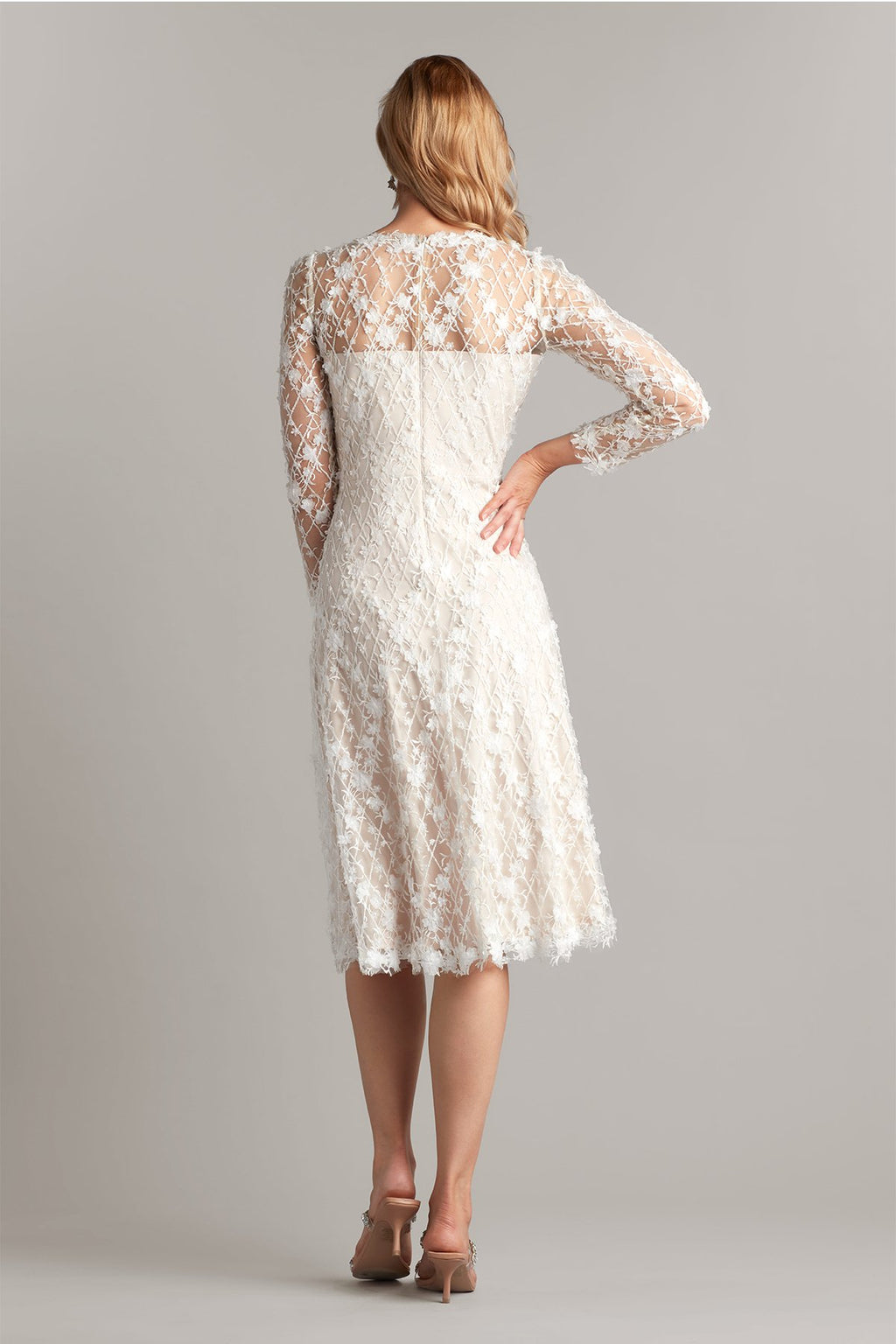 Tadashi Shoji - Binx Embroidery Tea-Length Dress