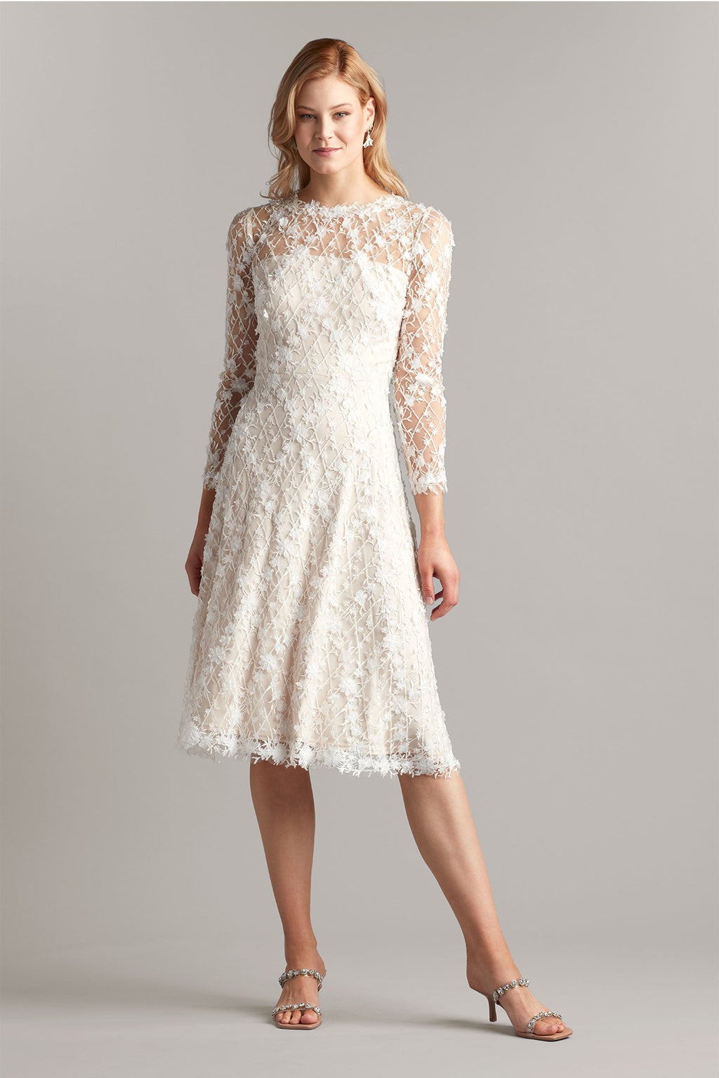 Binx Embroidery Tea-Length Dress