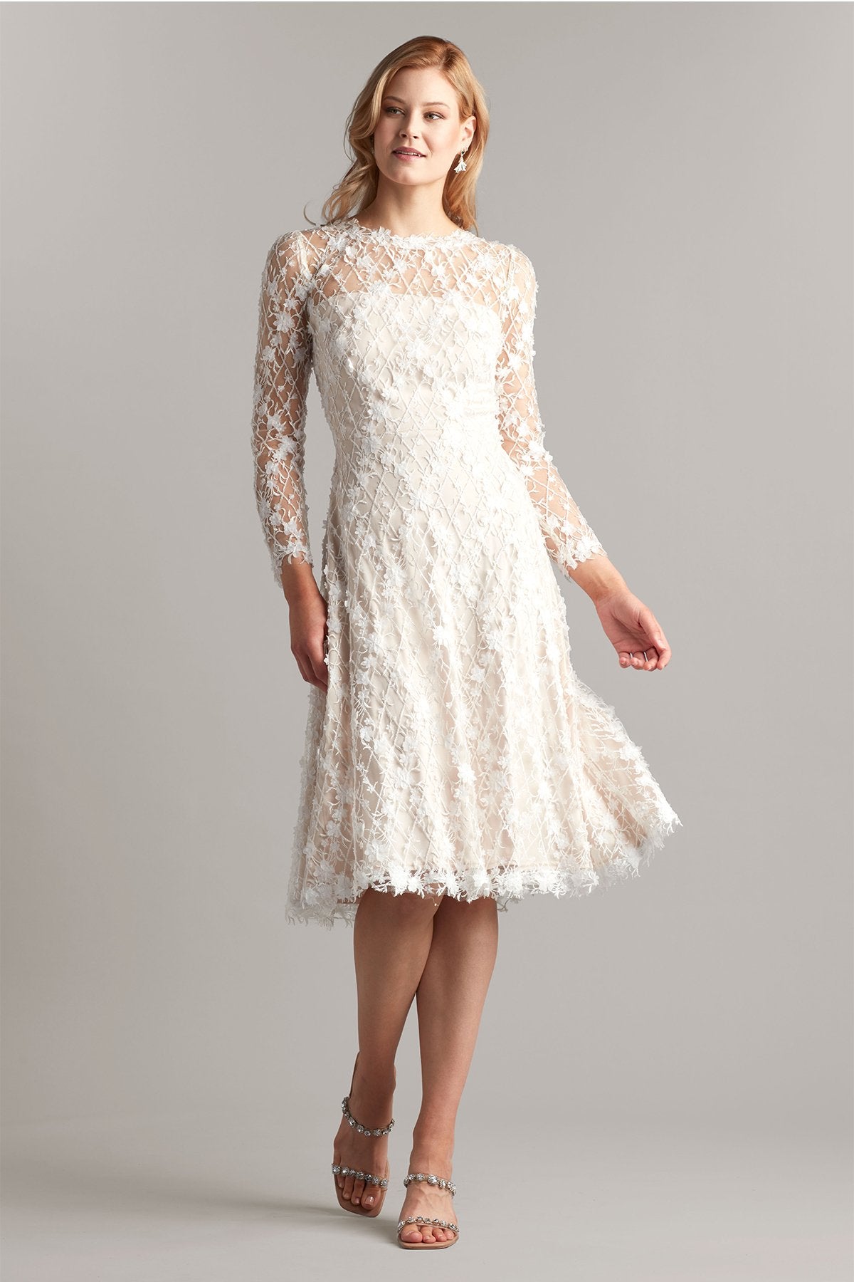 Binx Embroidery Tea-Length Dress