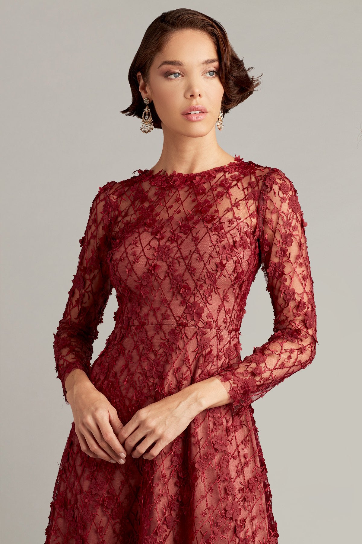 Binx Embroidery Tea-Length Dress