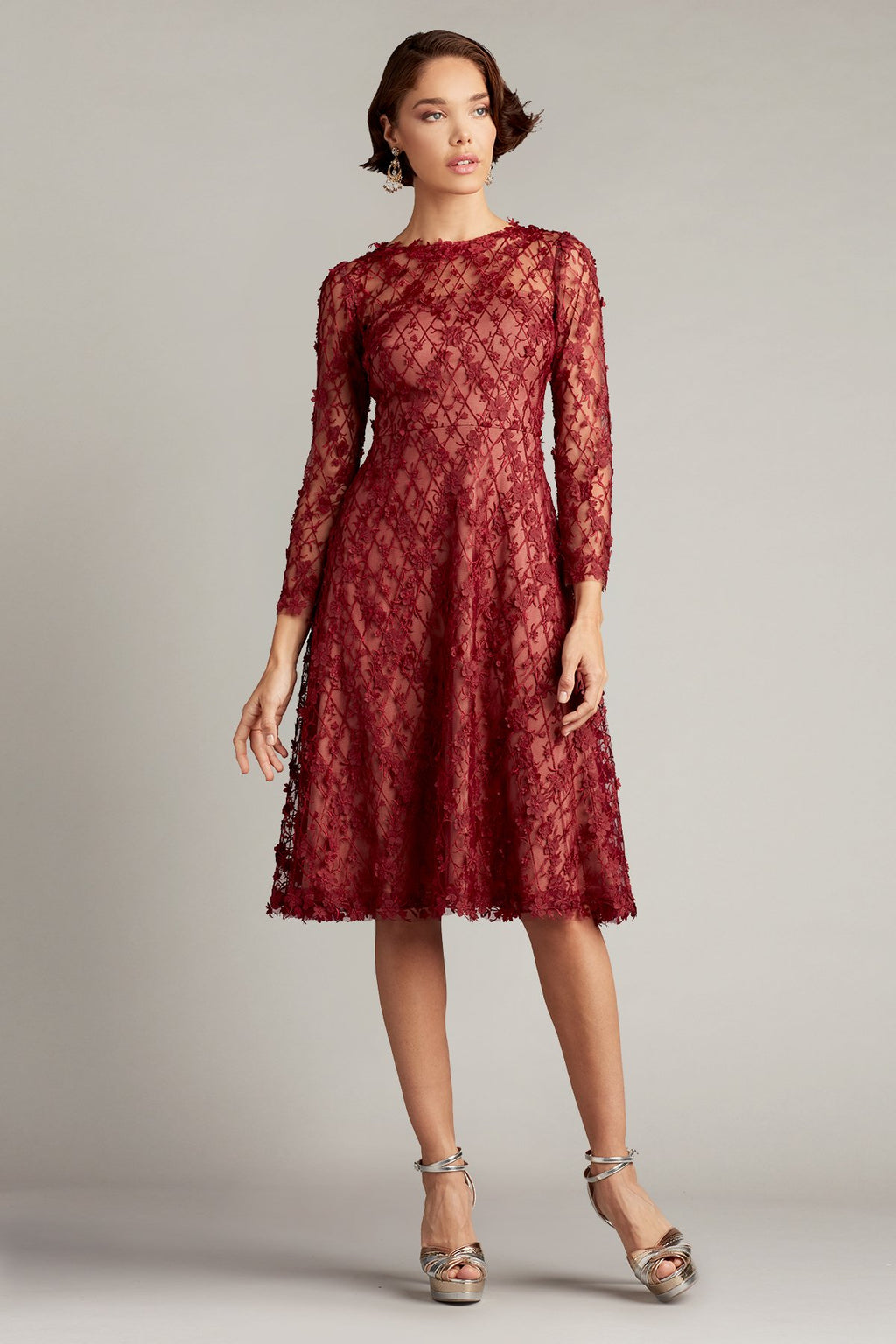 Binx Embroidery Tea-Length Dress