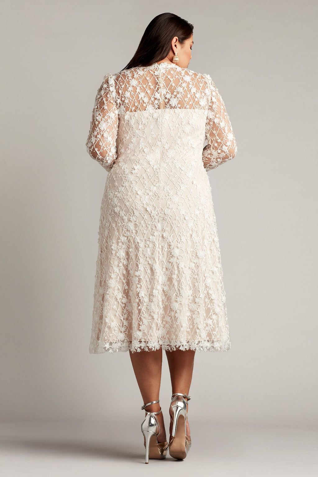 Binx Embroidery Tea-Length Dress - PLUS SIZE