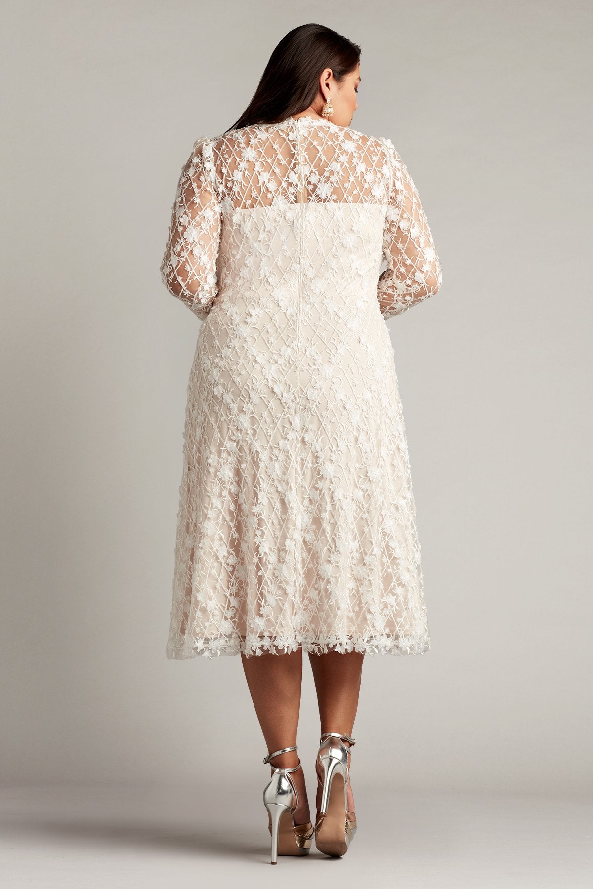 Binx Embroidery Tea-Length Dress - PLUS SIZE