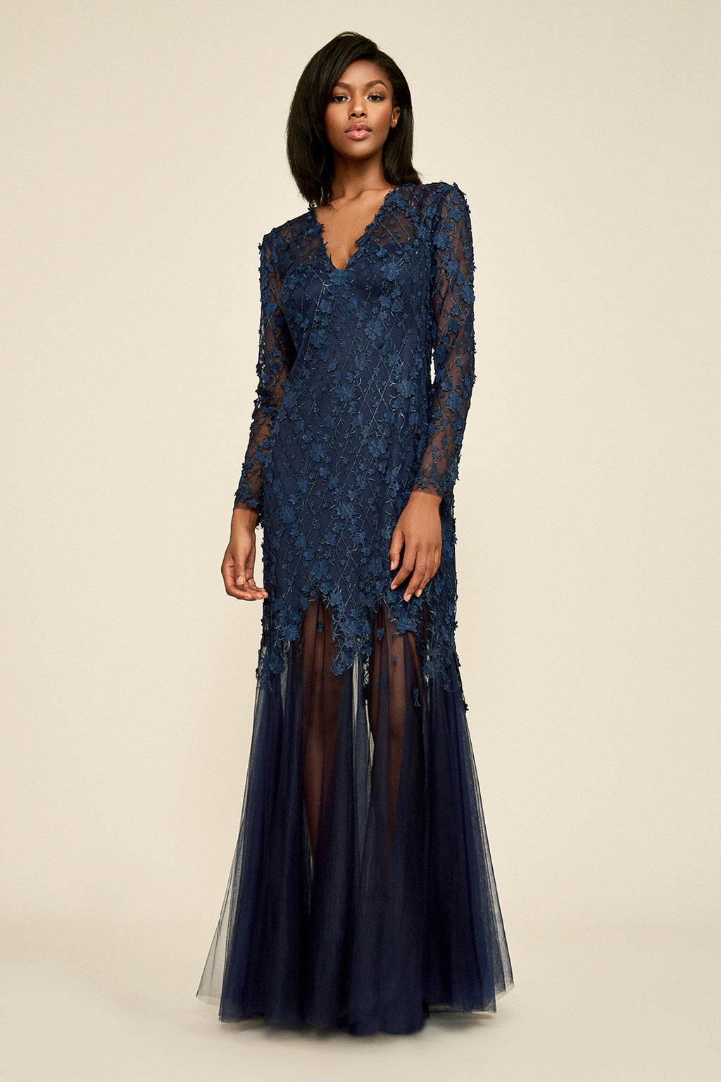 Ruza Embroidered Tulle Gown