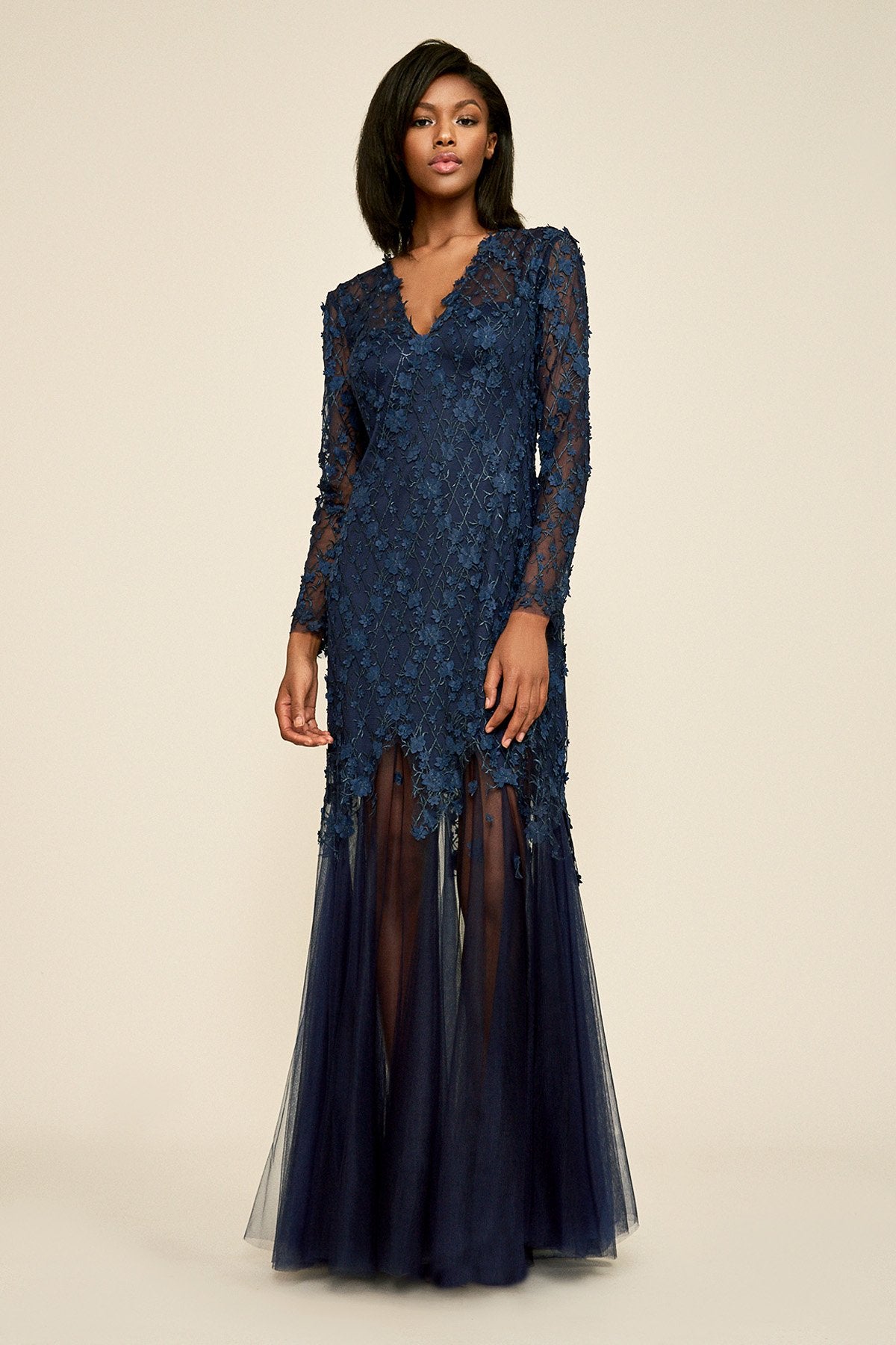 Ruza Embroidered Tulle Gown