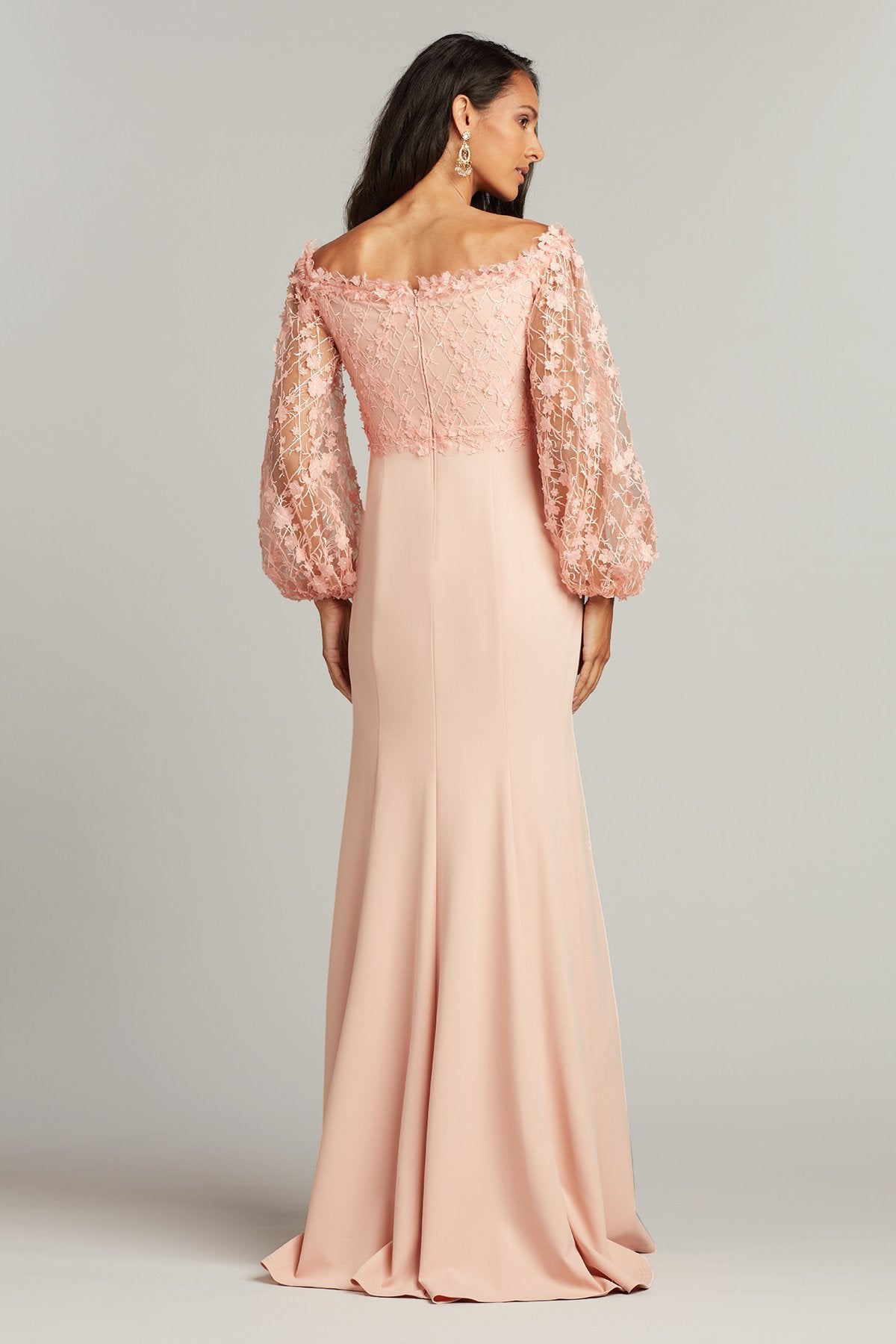 Nellie Floral Appliqué Gown