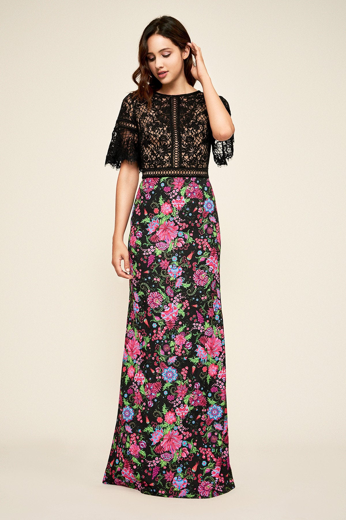 Tadashi Shoji - Morgana Printed Crepe Gown