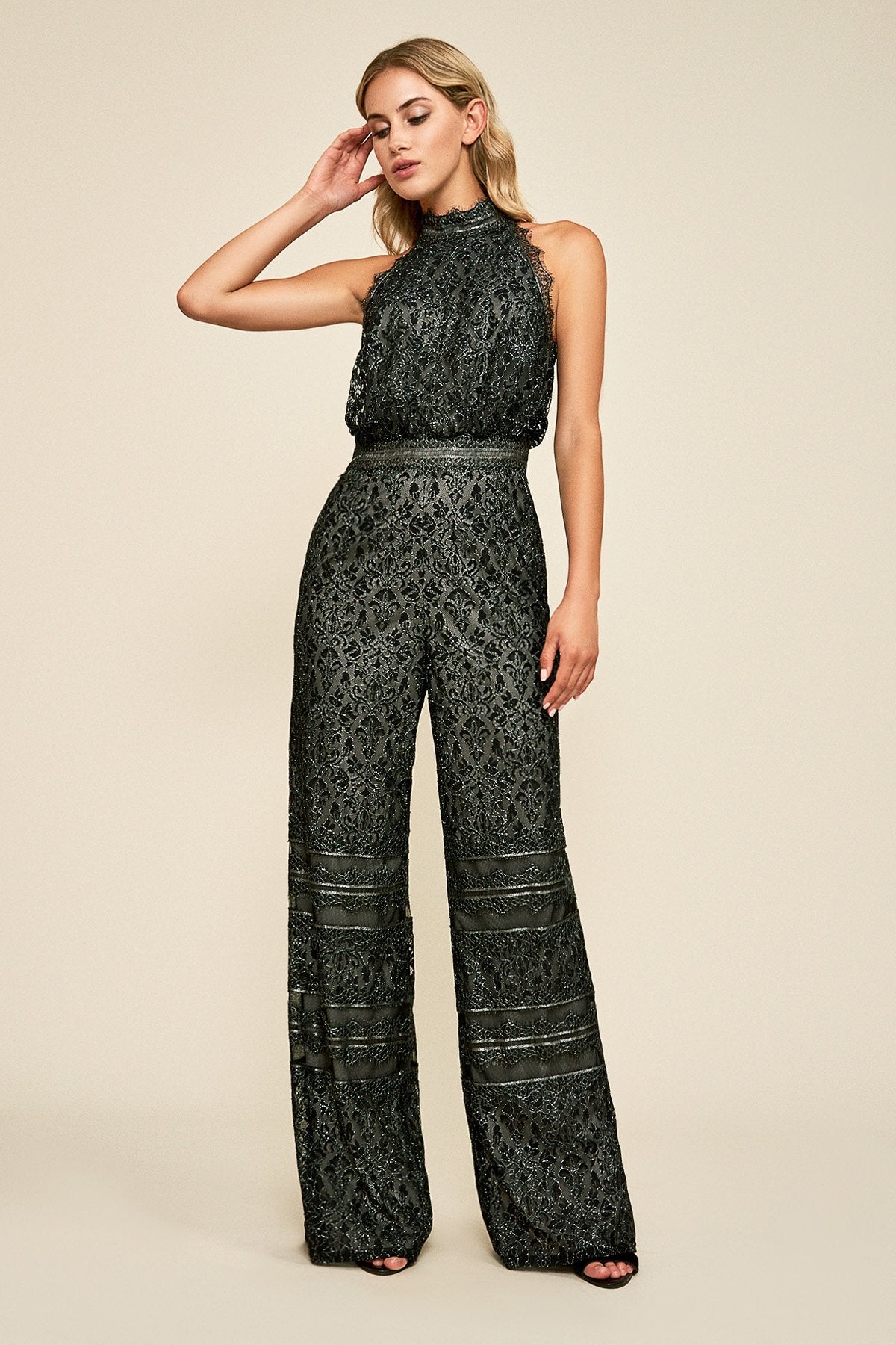Kaius Metallic Lace Jumpsuit
