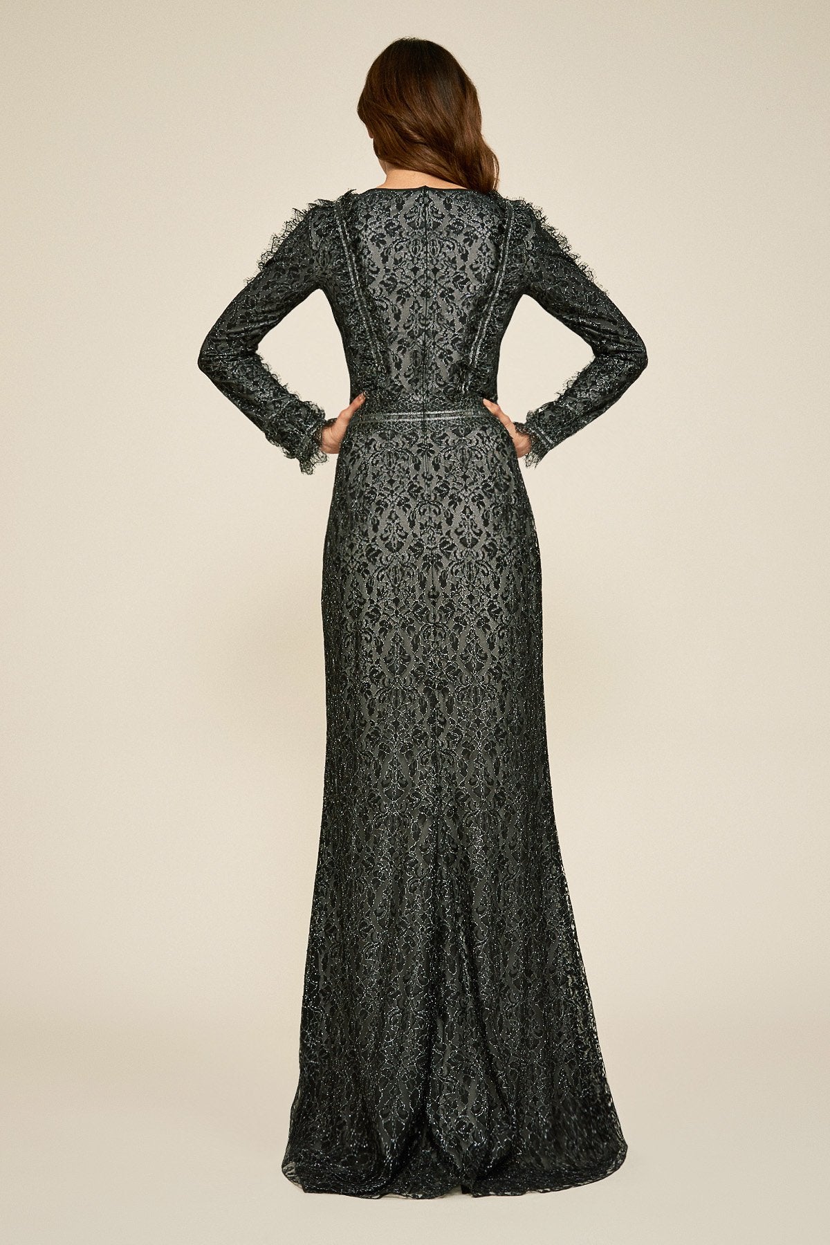 Tadashi Shoji - Scipio Long-Sleeve Lace Gown