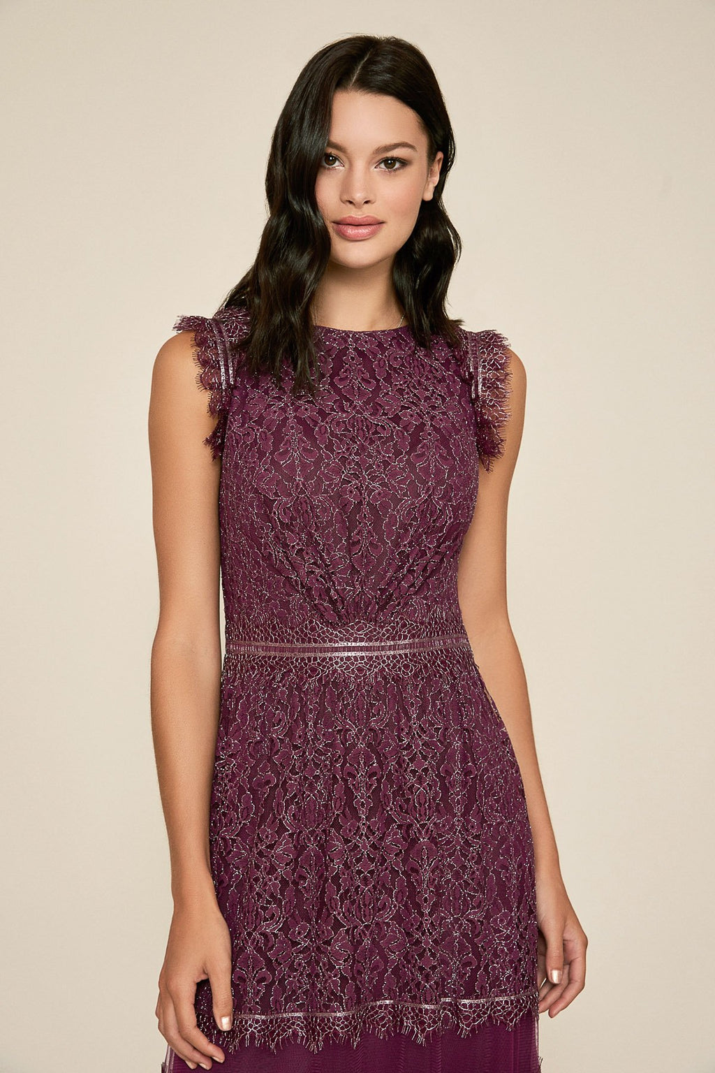 Tadashi Shoji - Festus Sleeveless Lace Gown