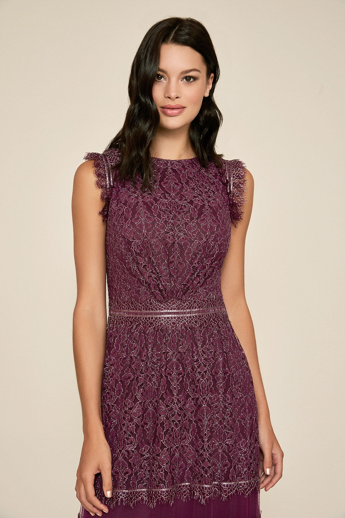 Tadashi Shoji - Festus Sleeveless Lace Gown