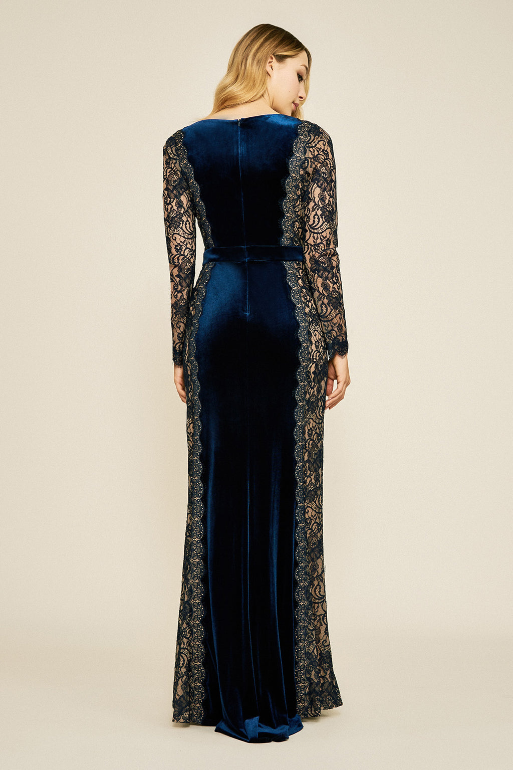 Molin Long-Sleeve Velvet Gown