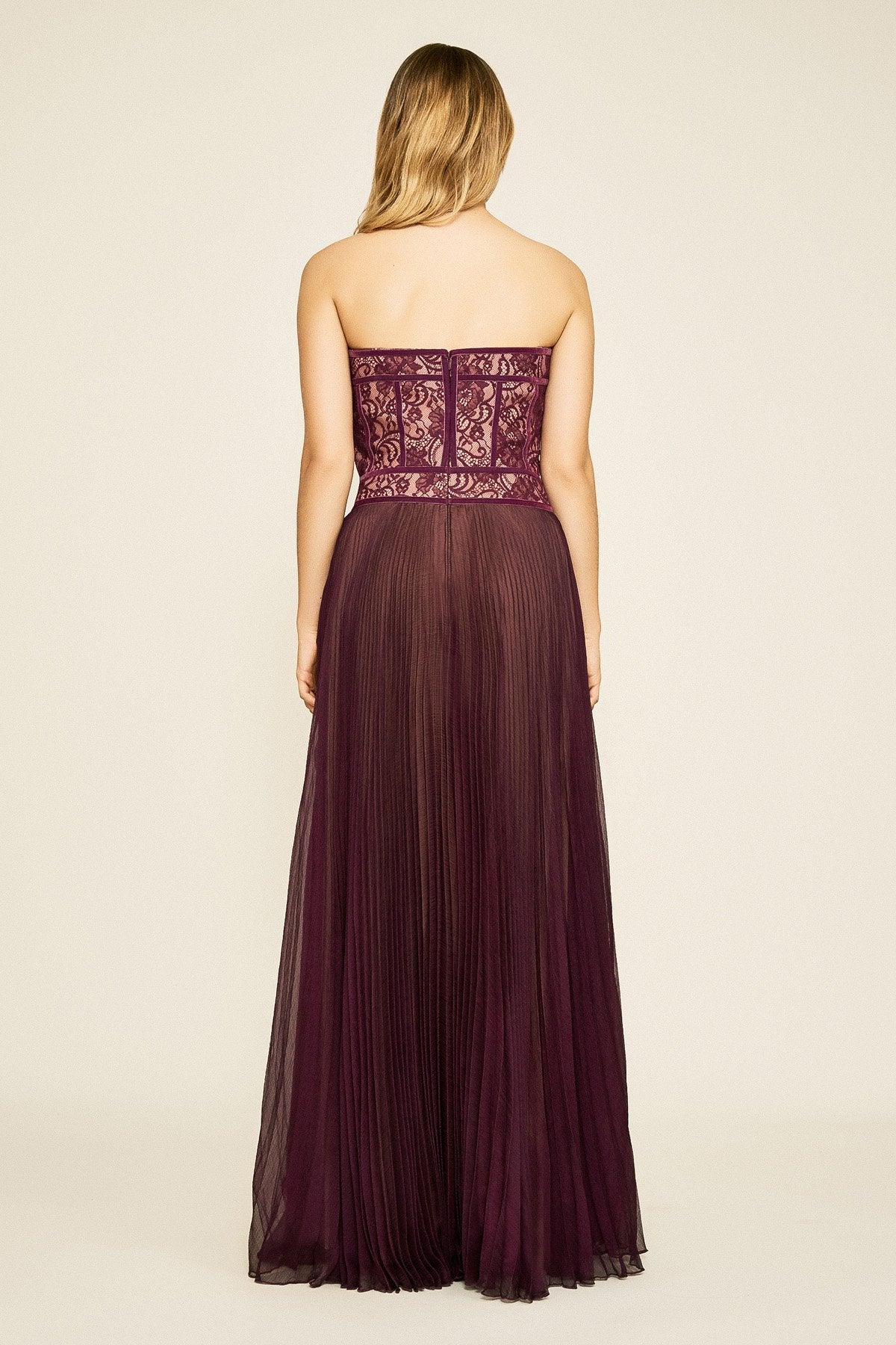 Tadashi Shoji - Reeve Strapless Lace Bodice Gown