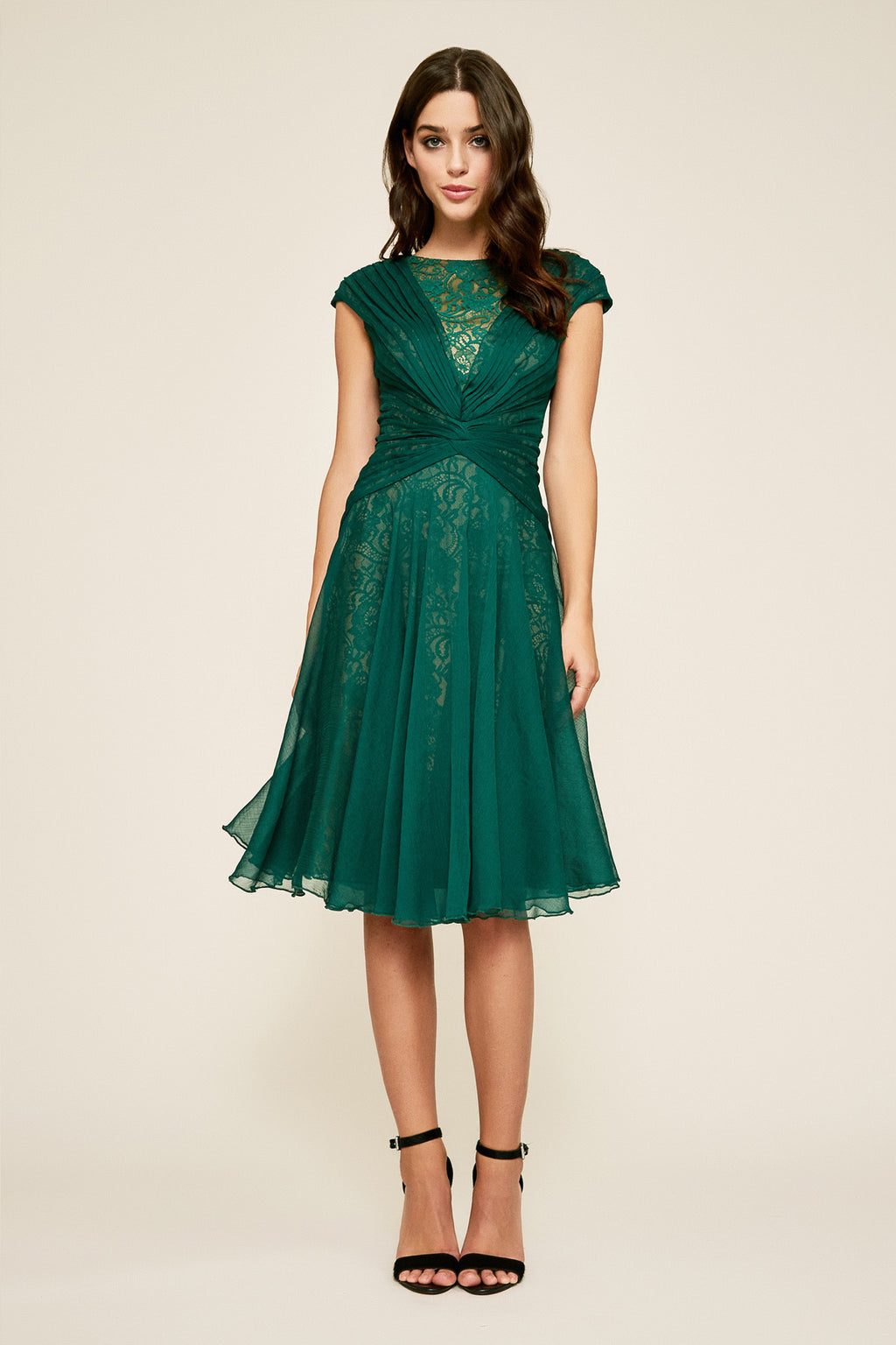 Tadashi Shoji - Pavey Lace & Chiffon Dress