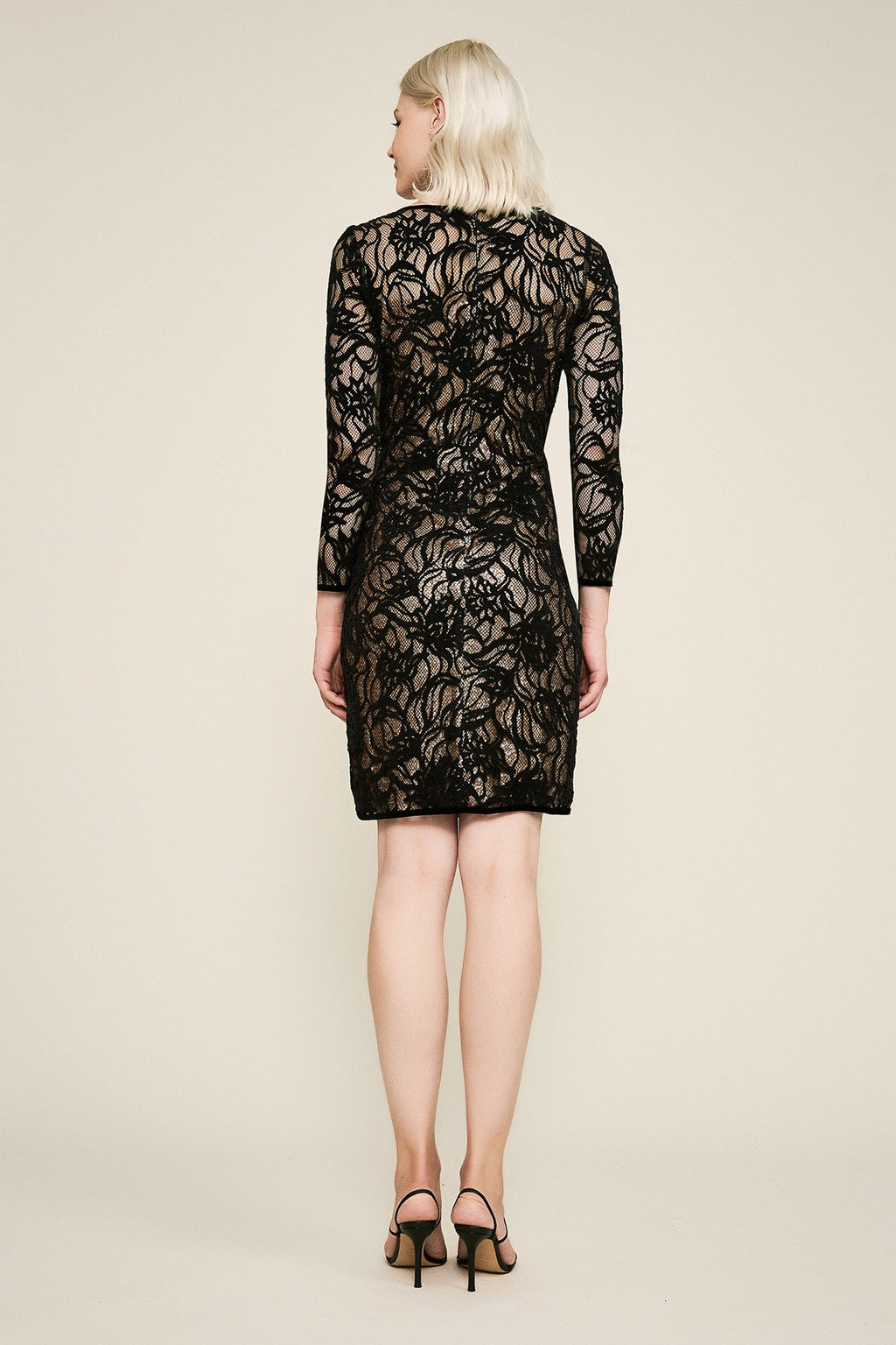 Tadashi Shoji - Vita Sequin Lace-Over Dress - PETITE