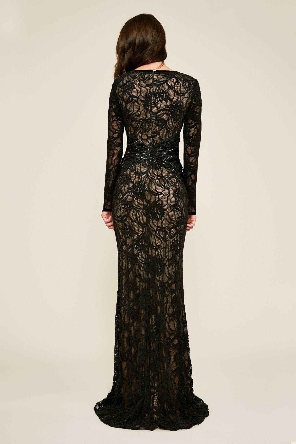 Tadashi Shoji - Maris Velvet Lace-Over Gown